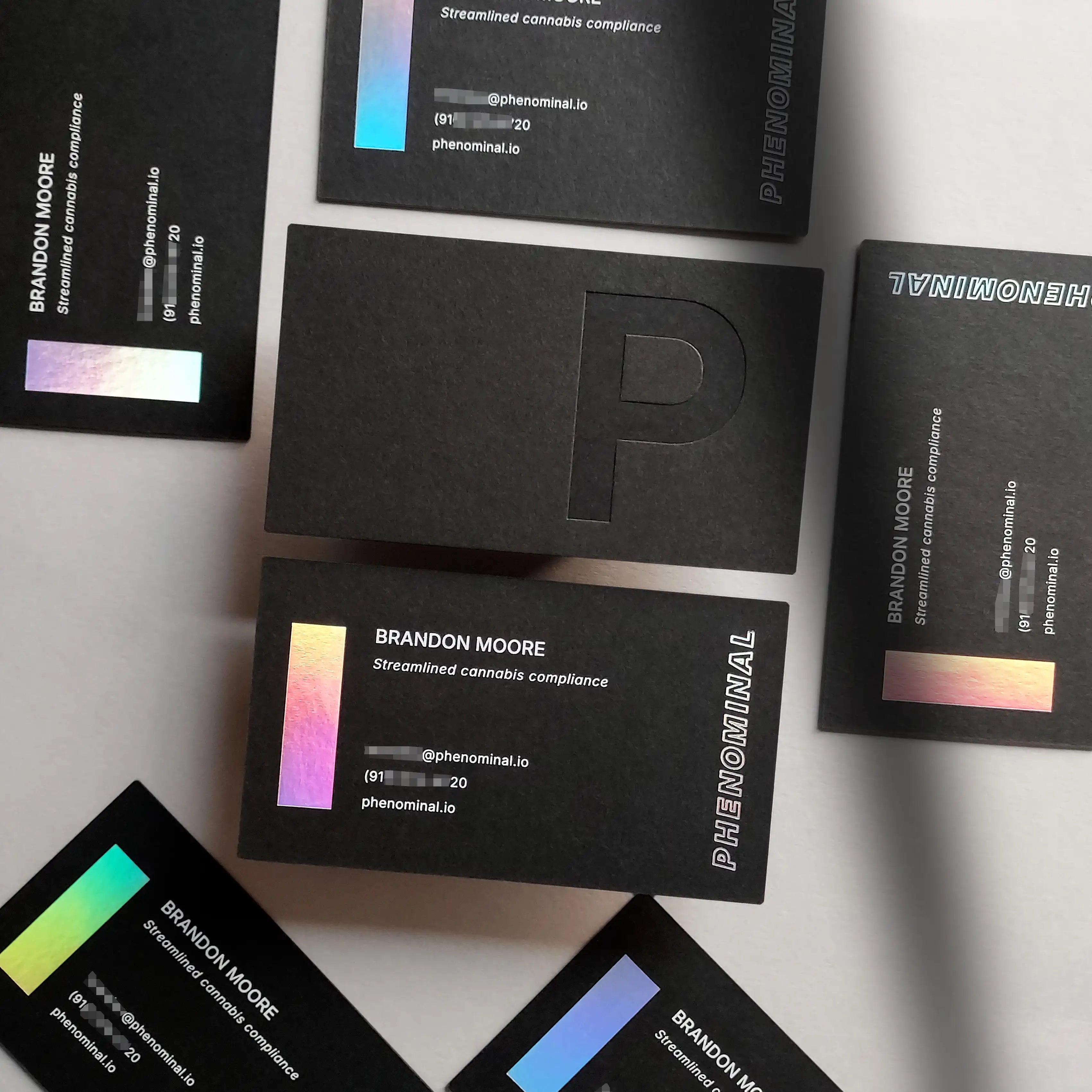 black holographic business cards Rare Edition™ Premium Grading — $39/card – The SportsRoom main image 1