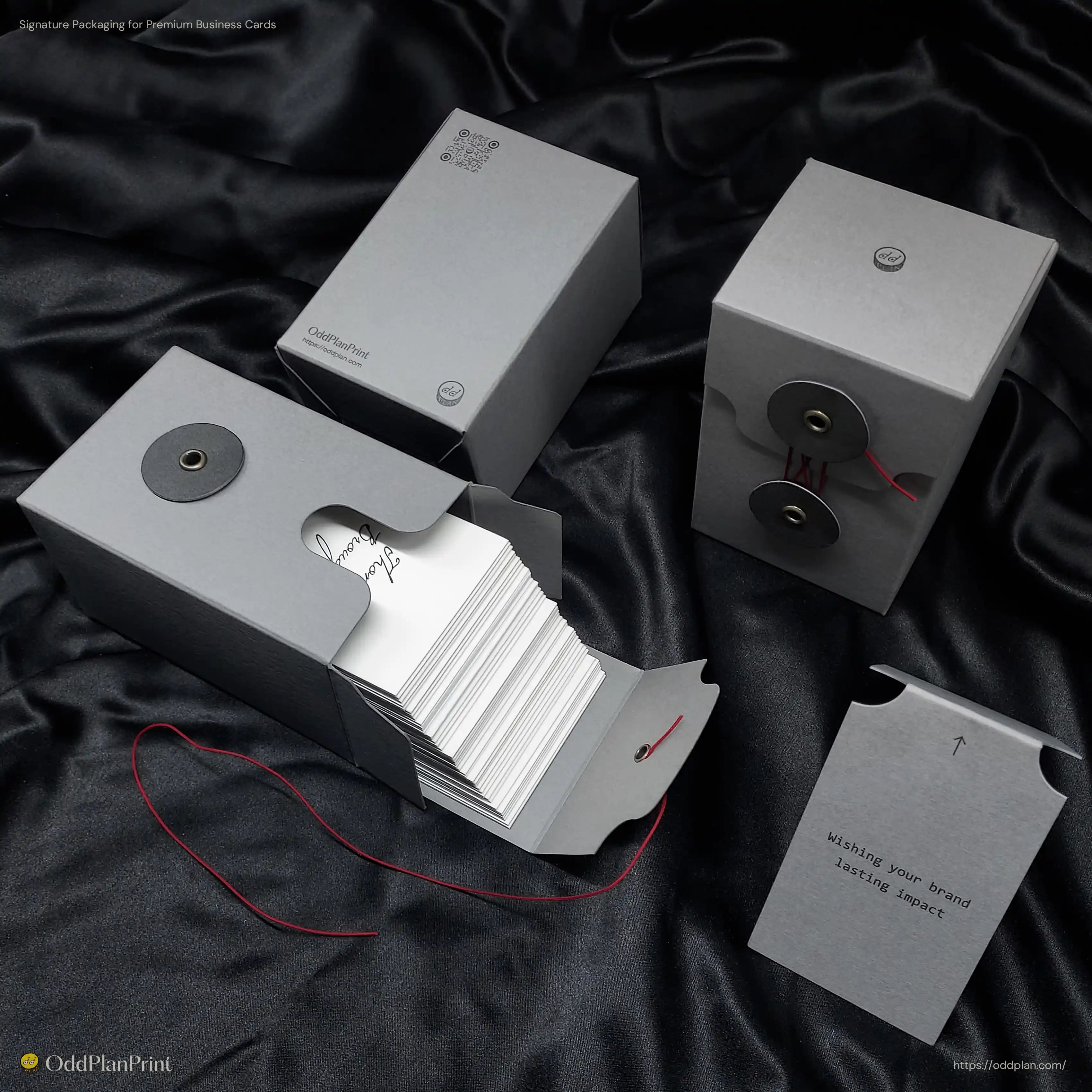 High-quality business card packaging designed for durability and presentation by OddPlanPrint