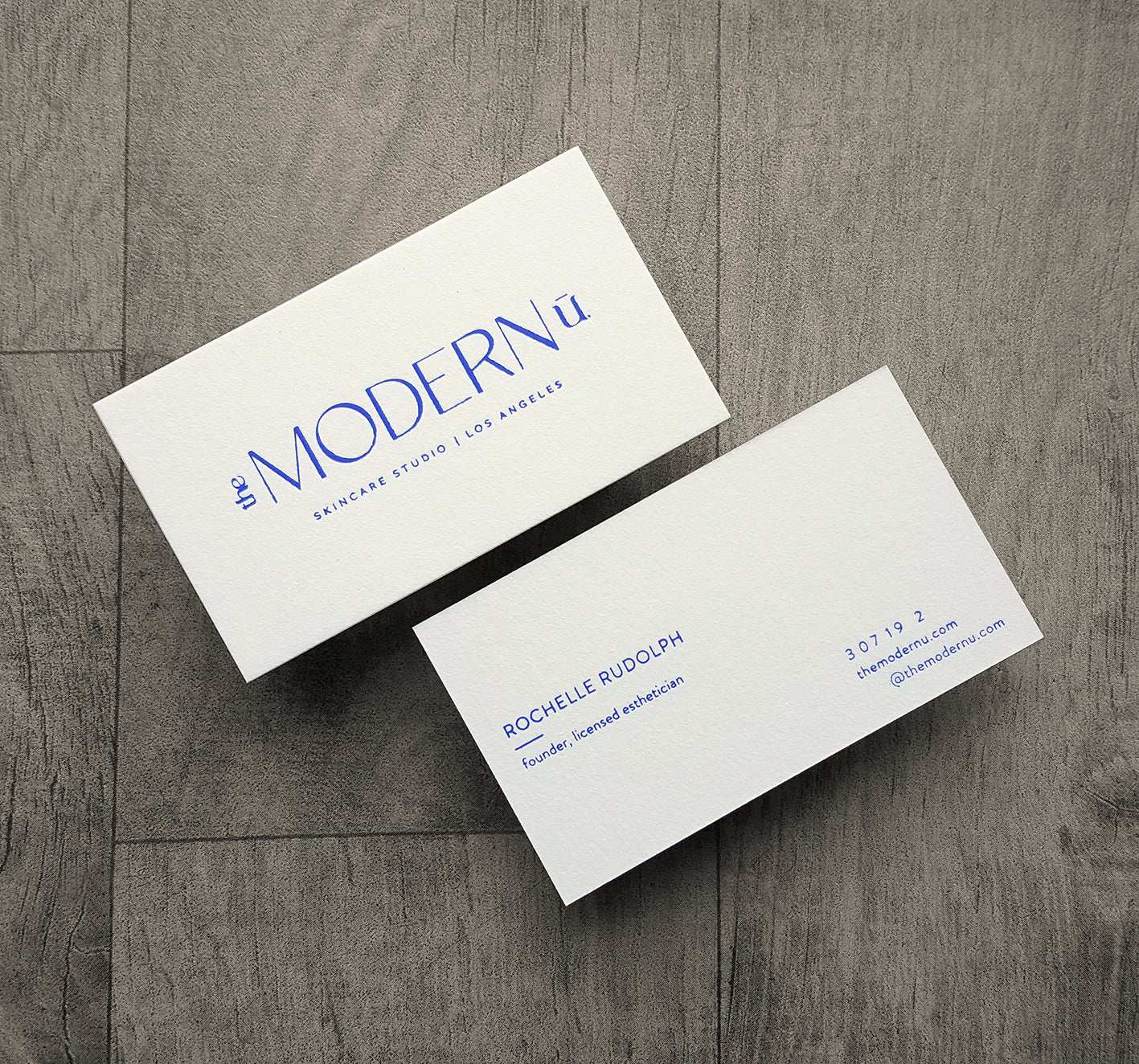 Handmade name card with deep emboss