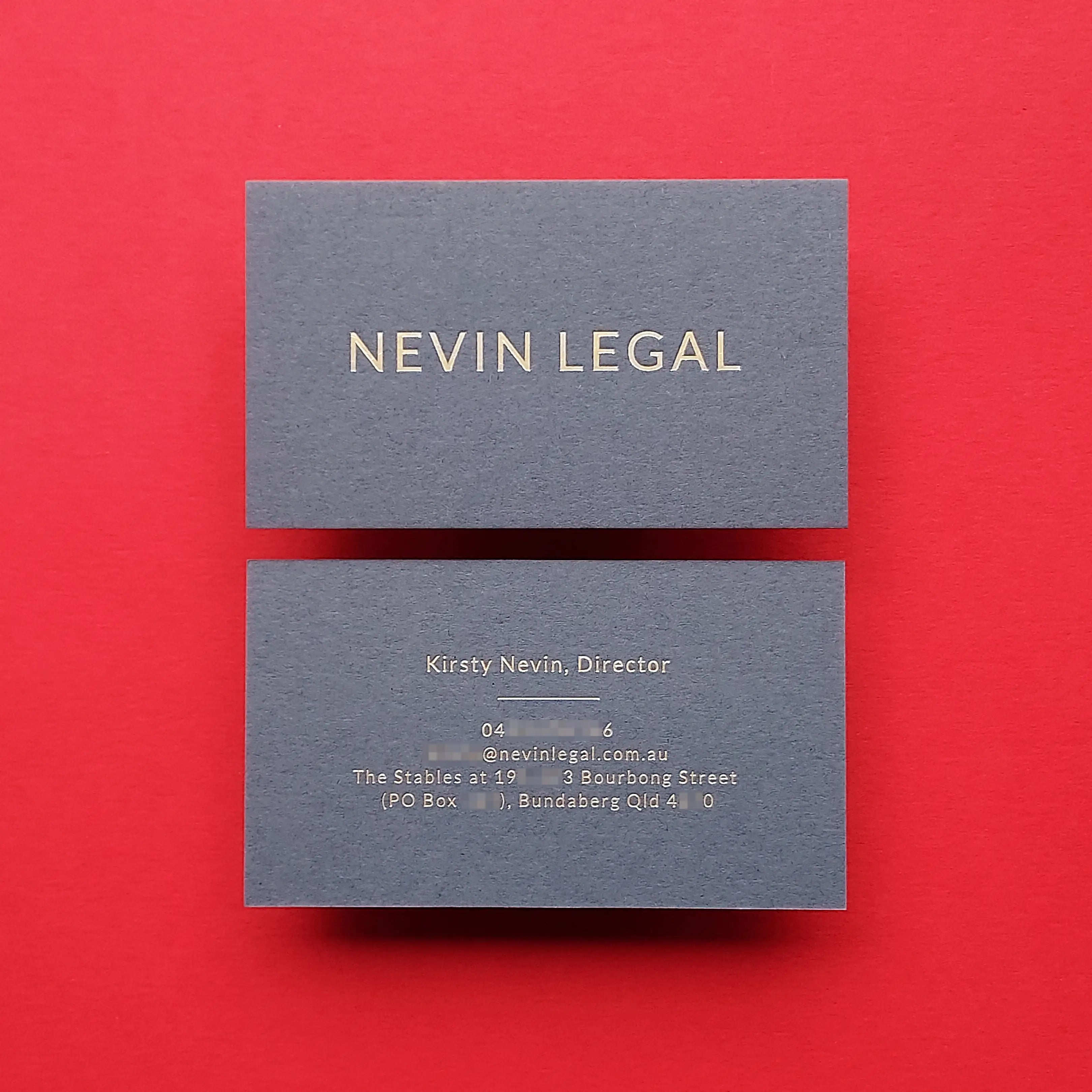 Buy Designer Custom Dark Grey Business Cards – Gold Foil Both Sides | OddPlanPrint