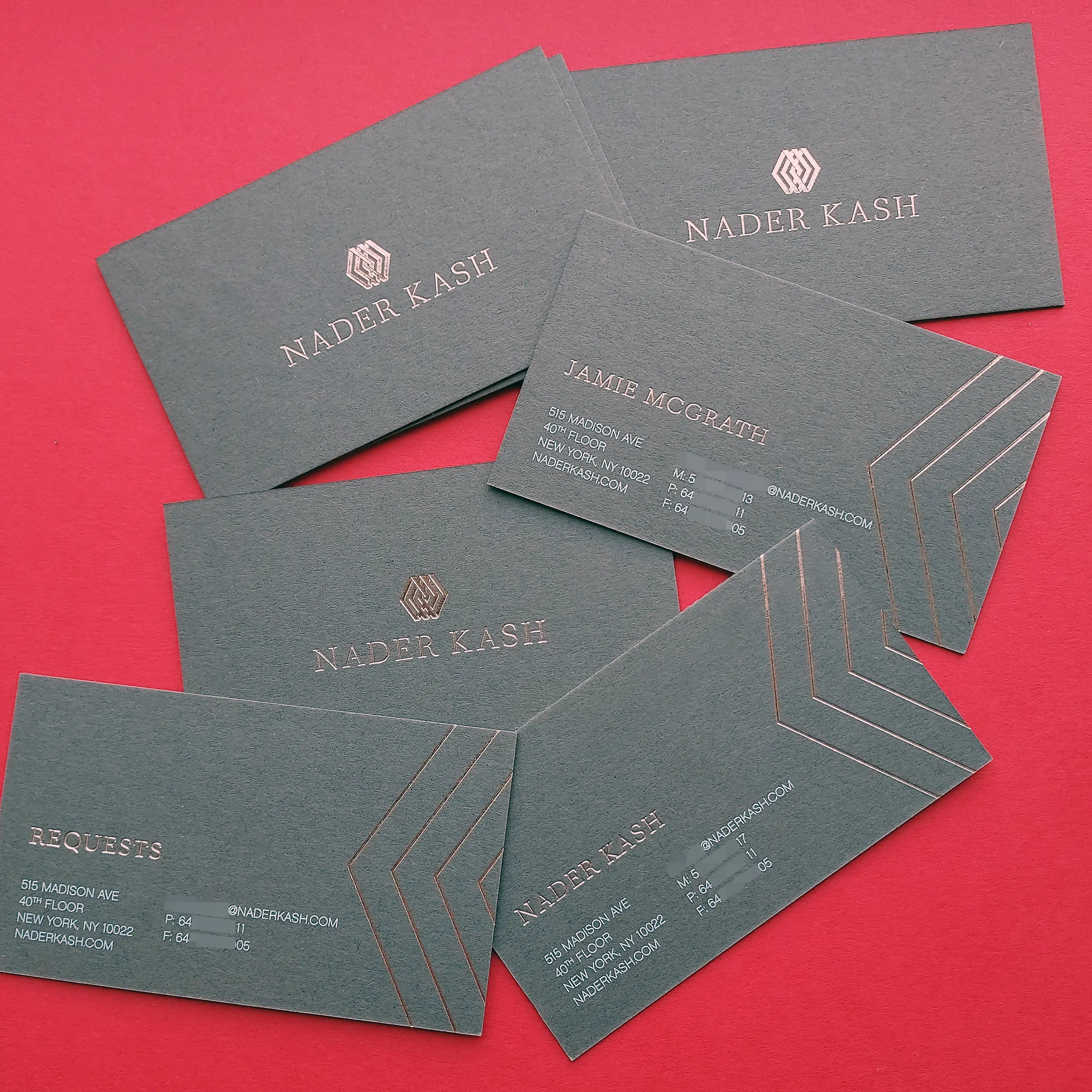 Buy Moody Custom Dark Grey Business Cards – Deep Letterpress Details | OddPlanPrint