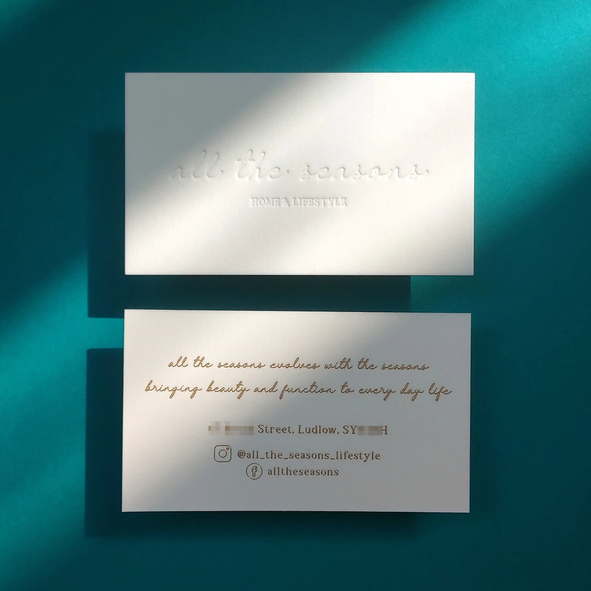 Buy Blind Debossed Business Cards – Raised Lettering | OddPlanPrint