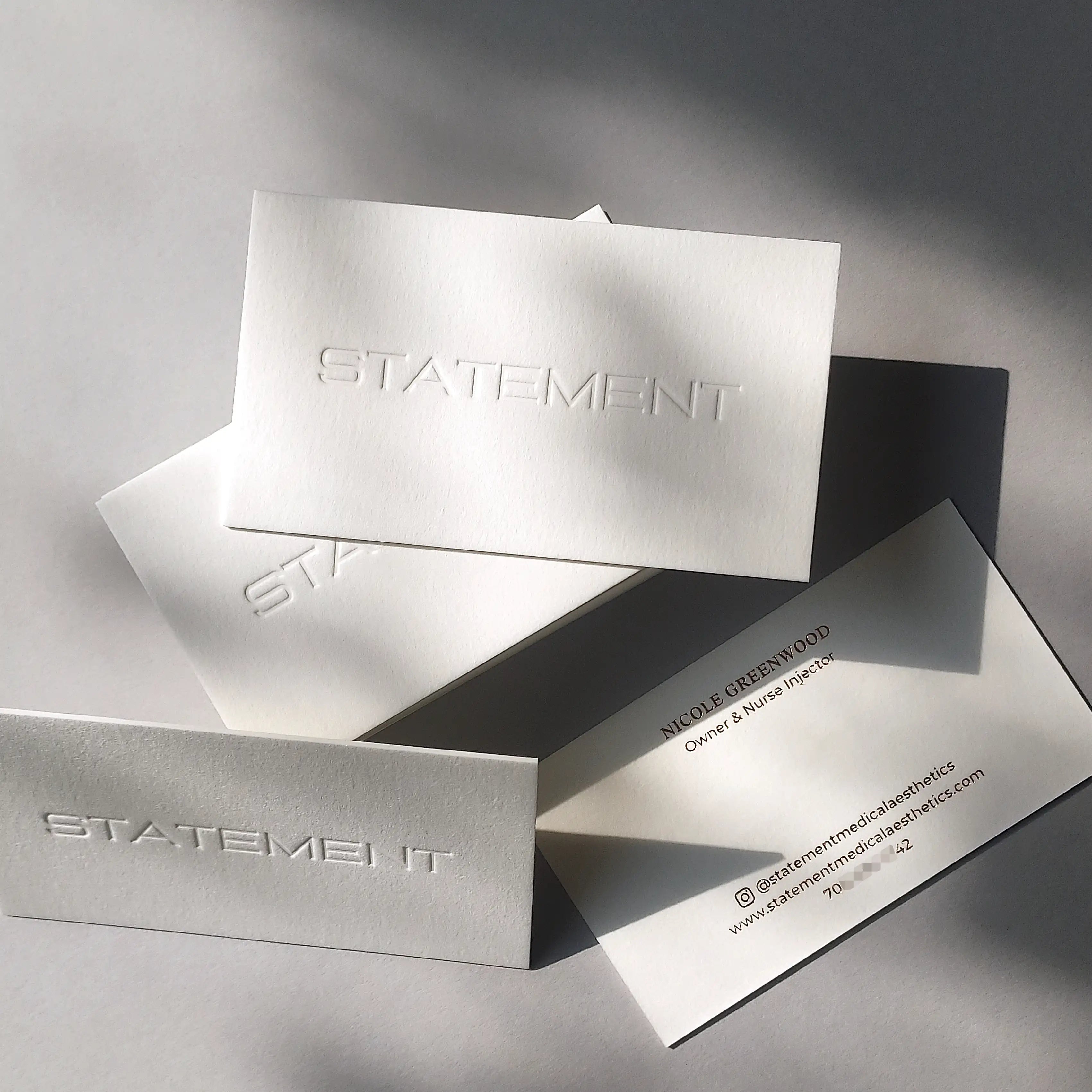 Buy Signature Feel Custom Cotton Business Cards – Natural Texture | OddPlanPrint
