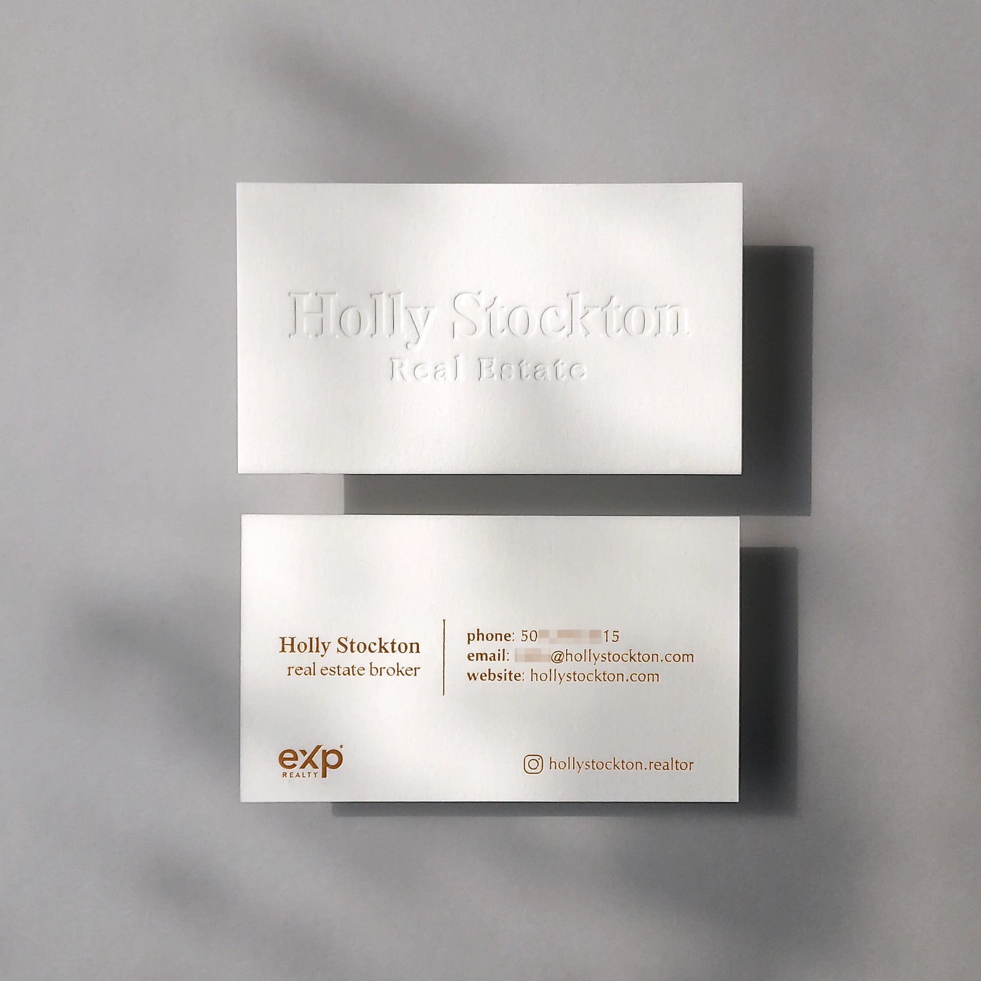 Buy Custom Debossed Cards – Minimalist Layout | OddPlanPrint