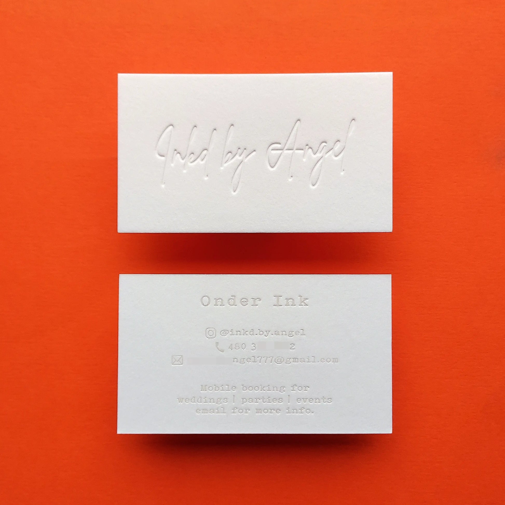 Buy Blind Debossed Business Cards – Eco-Friendly Paper | OddPlanPrint