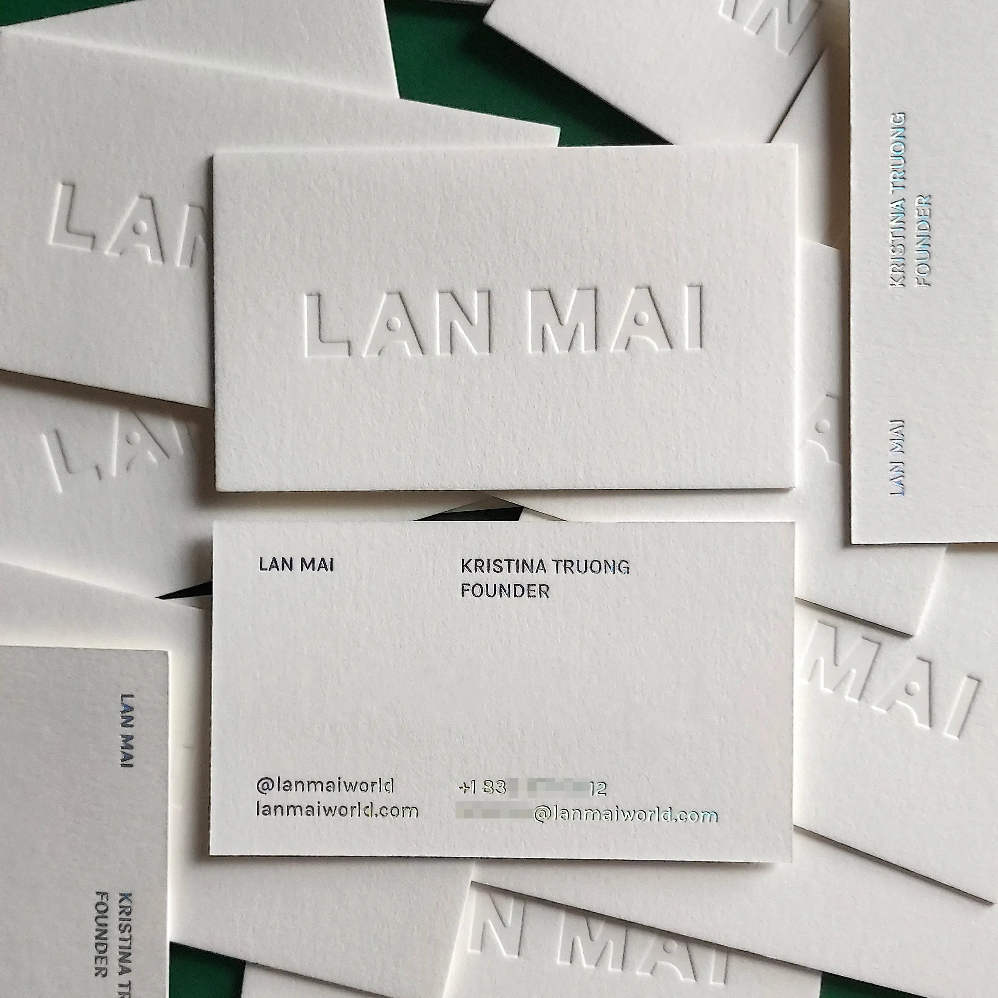 Buy Handmade Business Cards - Heavy Cotton Texture - OddPlanPrint