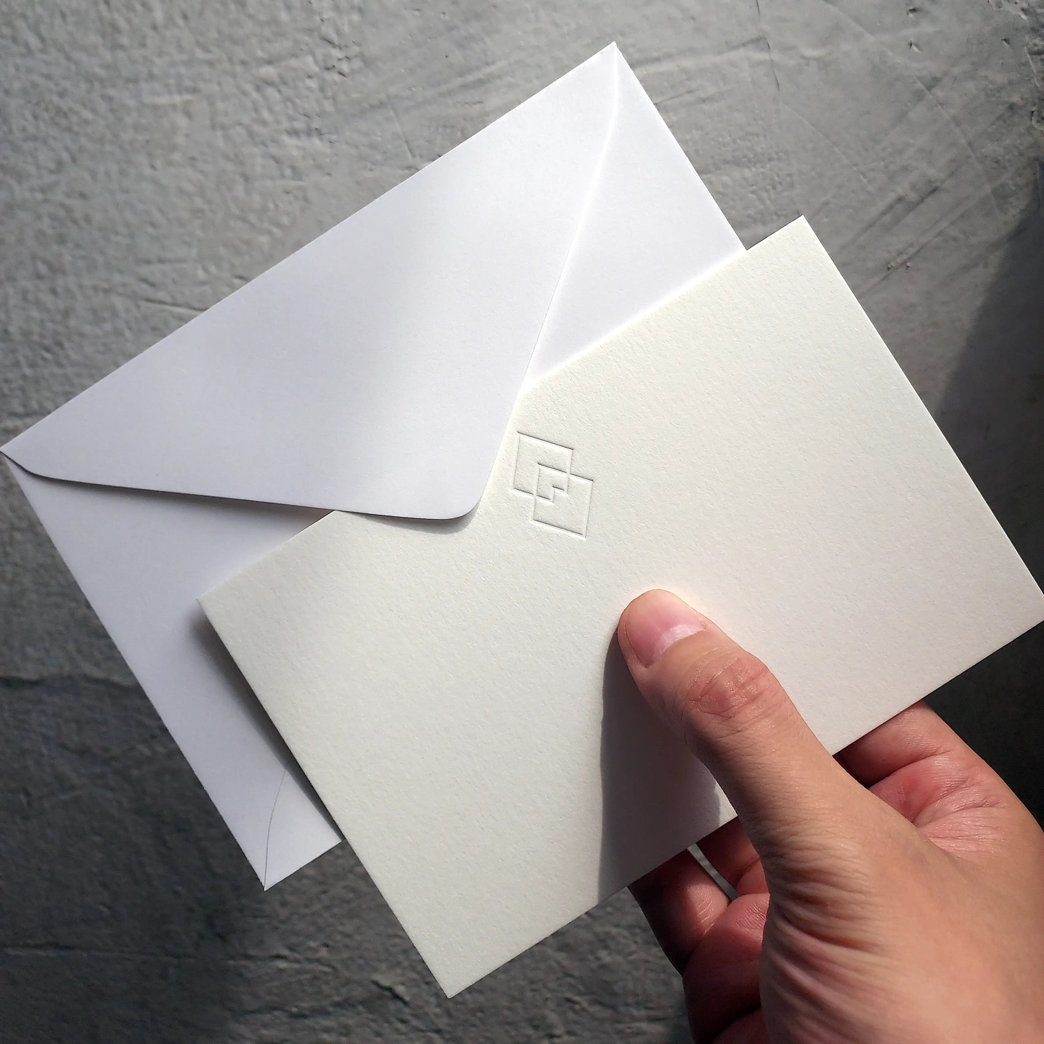 Buy Modern Debossed Postcards – Message Card with Envelope | OddPlanPrint