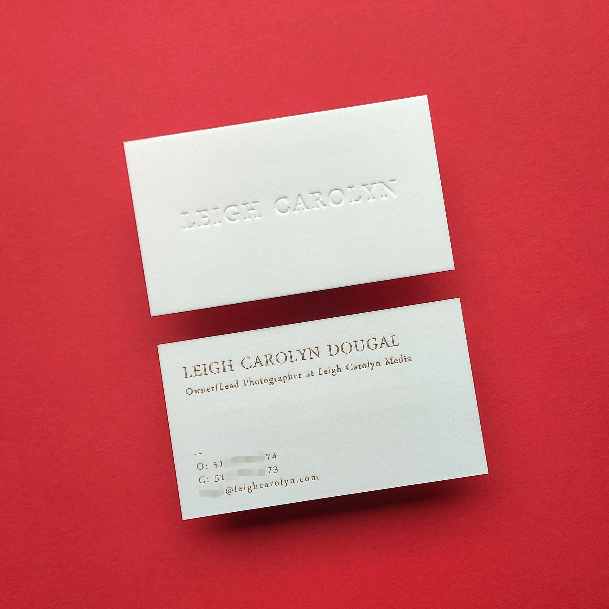 Affordable identity card with sharp typography