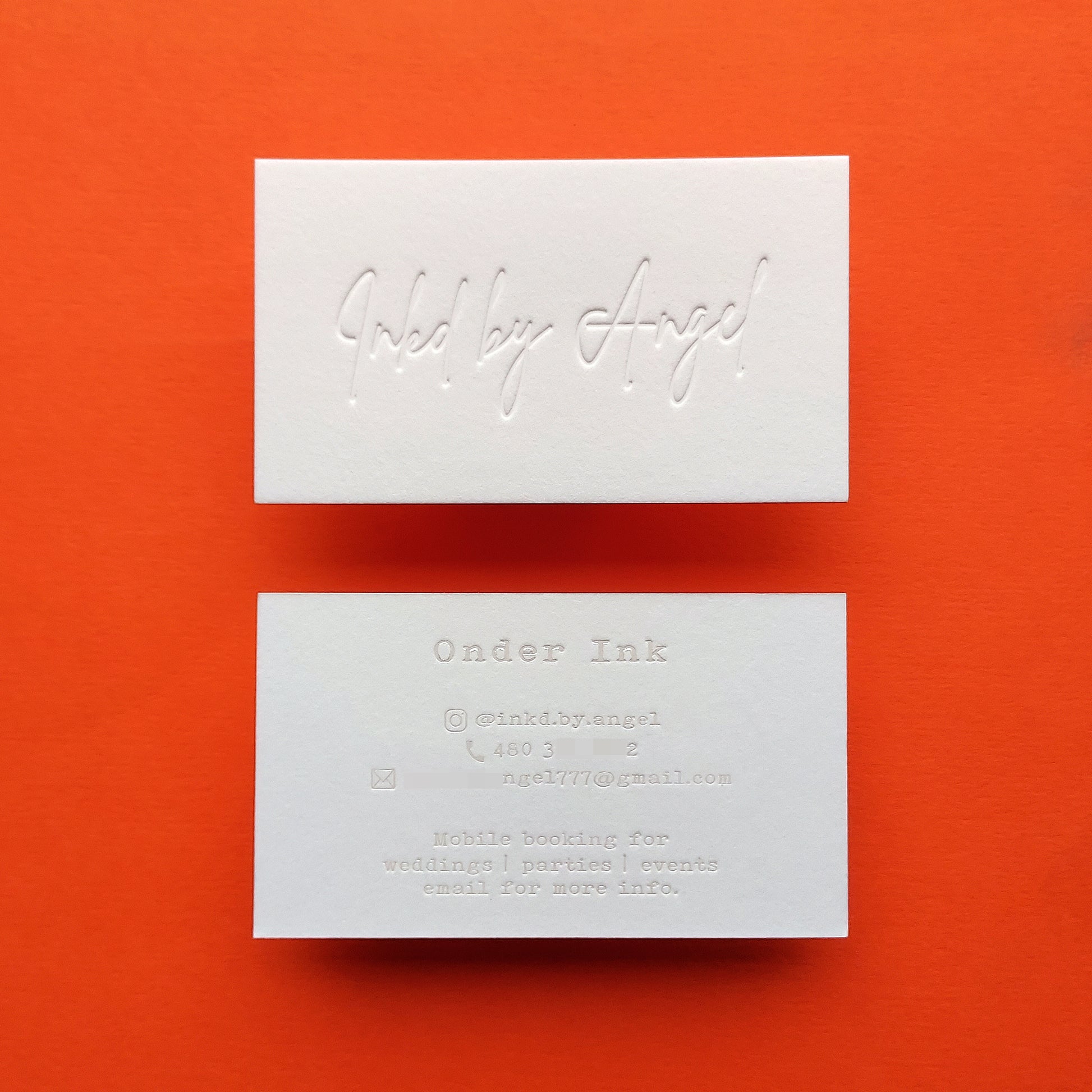 Letterpress name card for premium branding