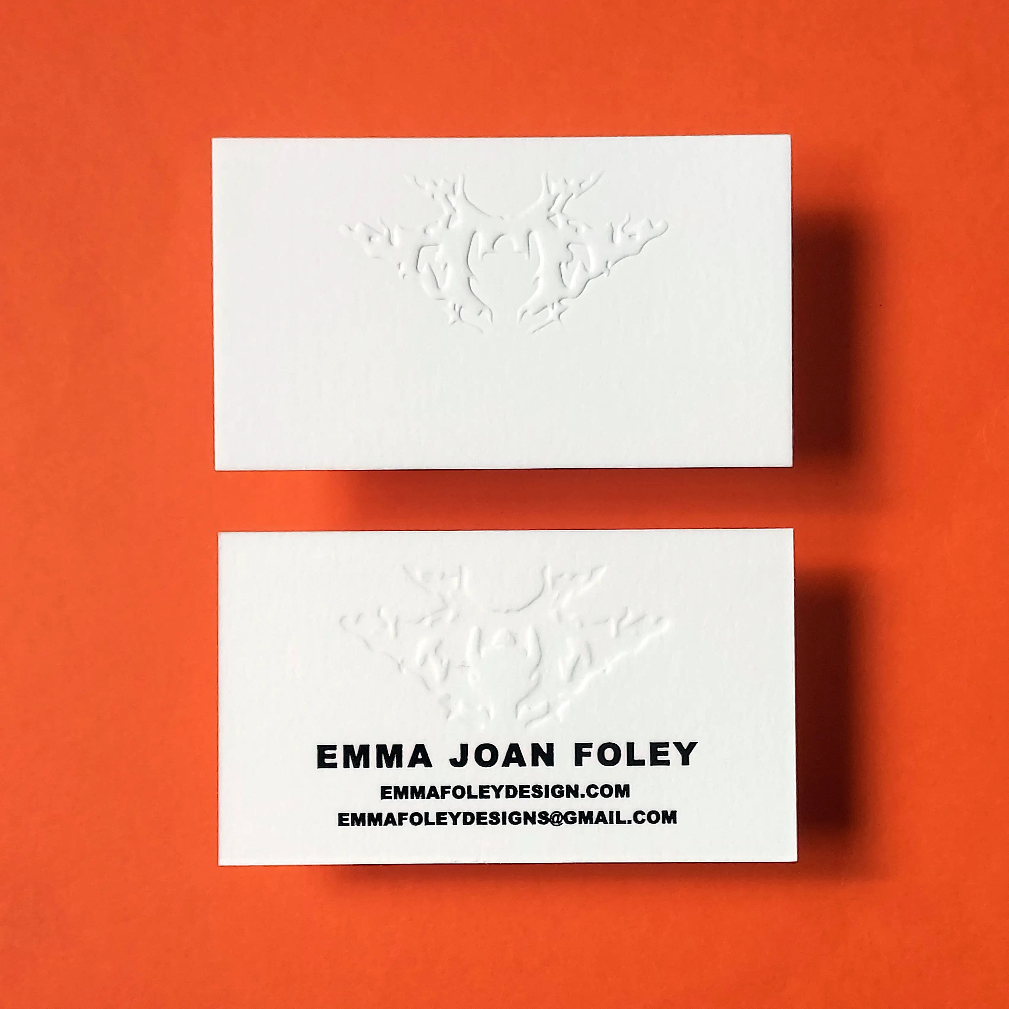 Buy Heavy Embossed Business Cards – Robust Thickness | OddPlanPrint