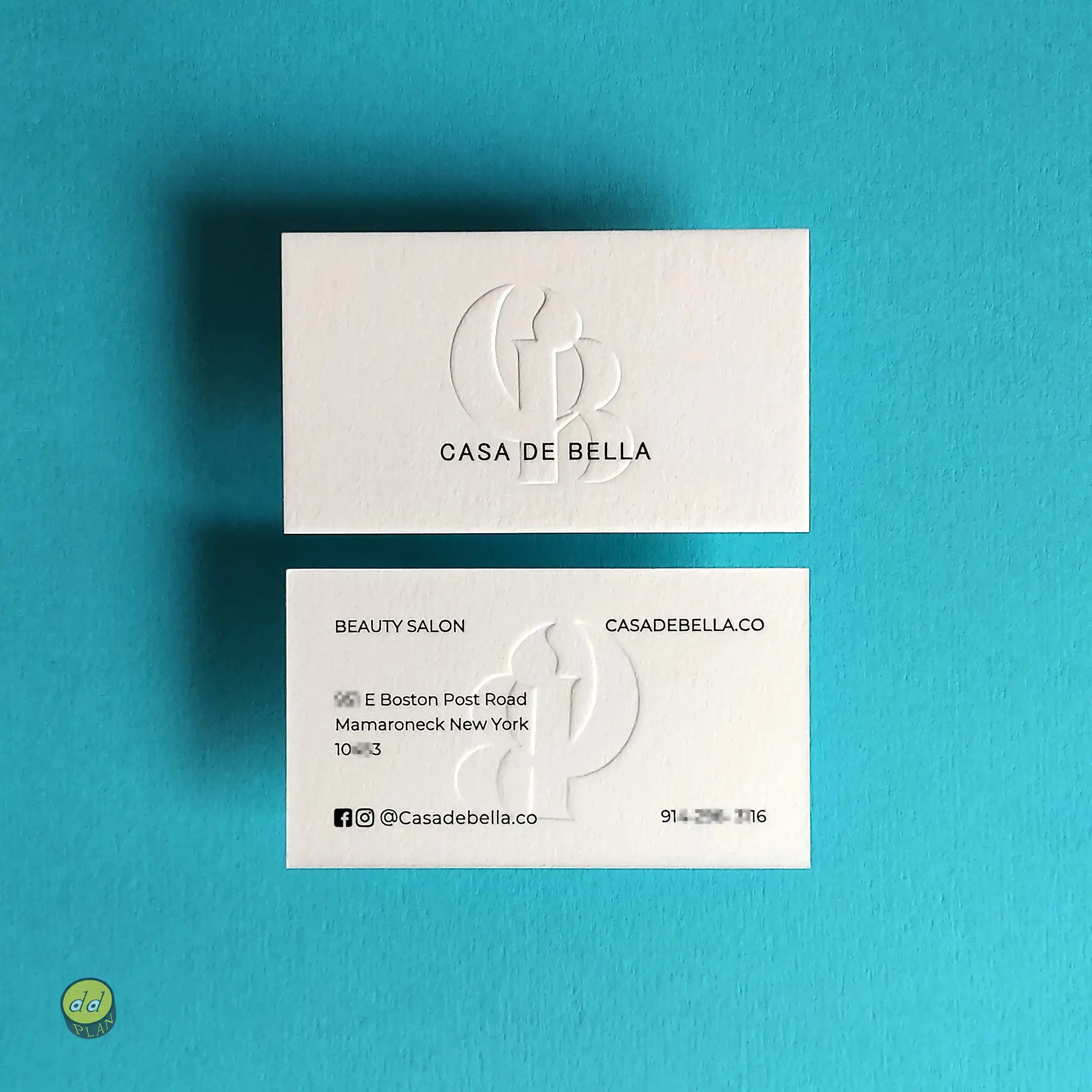 Buy Blind Embossed Business Cards – Raised logo printing | OddPlanPrint