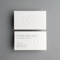 Buy Premium Embossed Business Cards - Matte Silver Foil Finish - OddPlanPrint