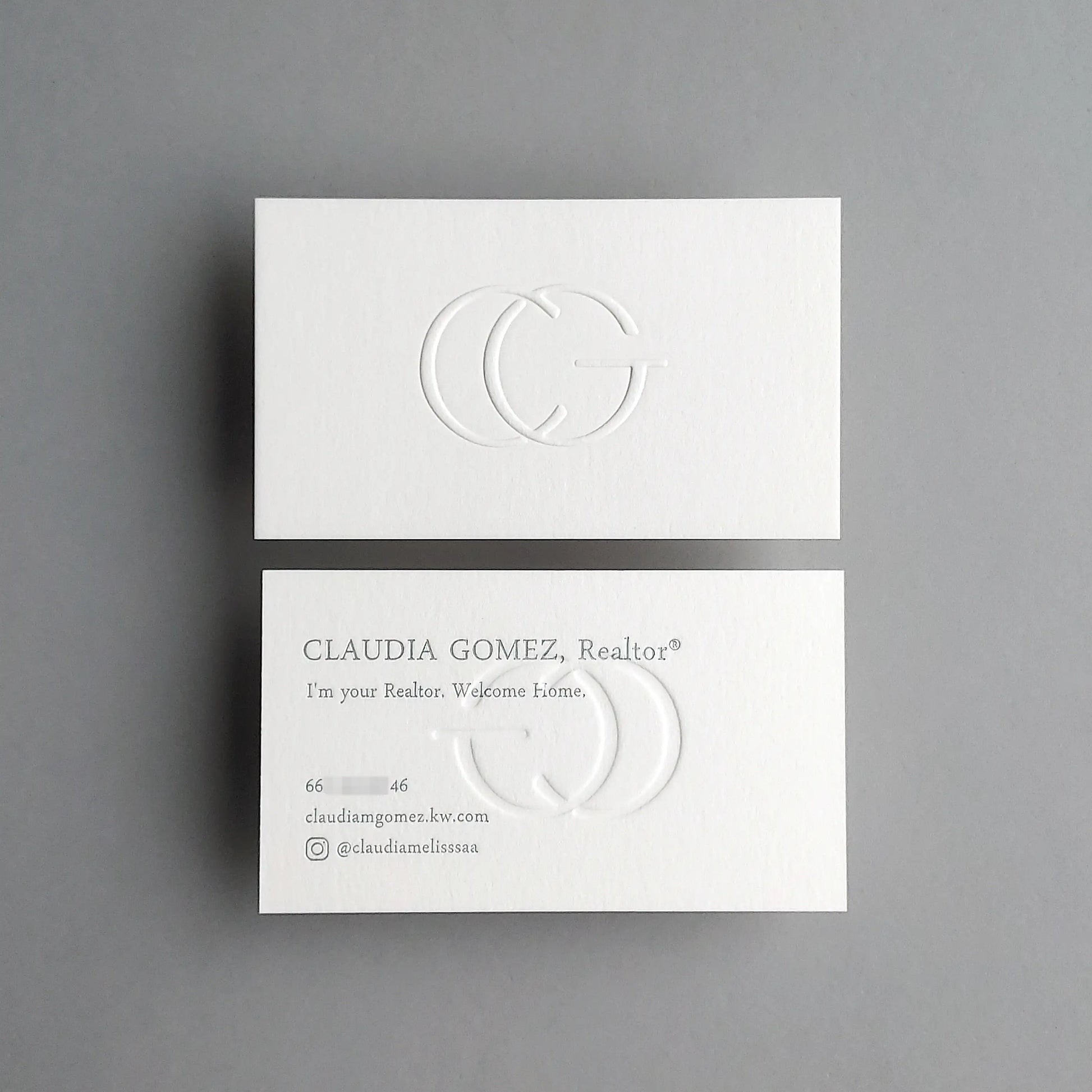 Buy Premium Embossed Business Cards – Matte Silver Foil Finish | OddPlanPrint