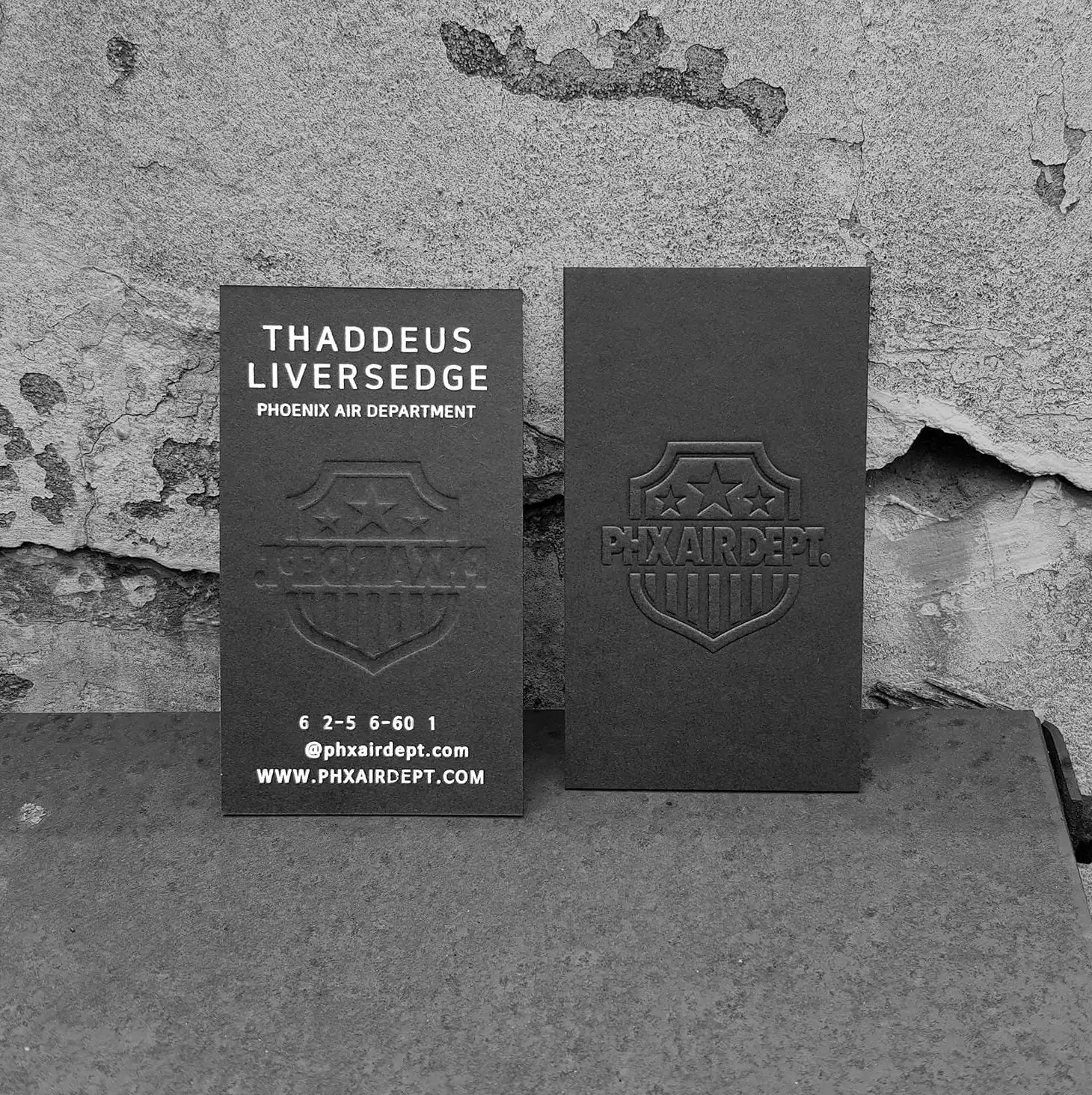 Buy Embossed Black Business Cards – Emboss Impression | OddPlanPrint