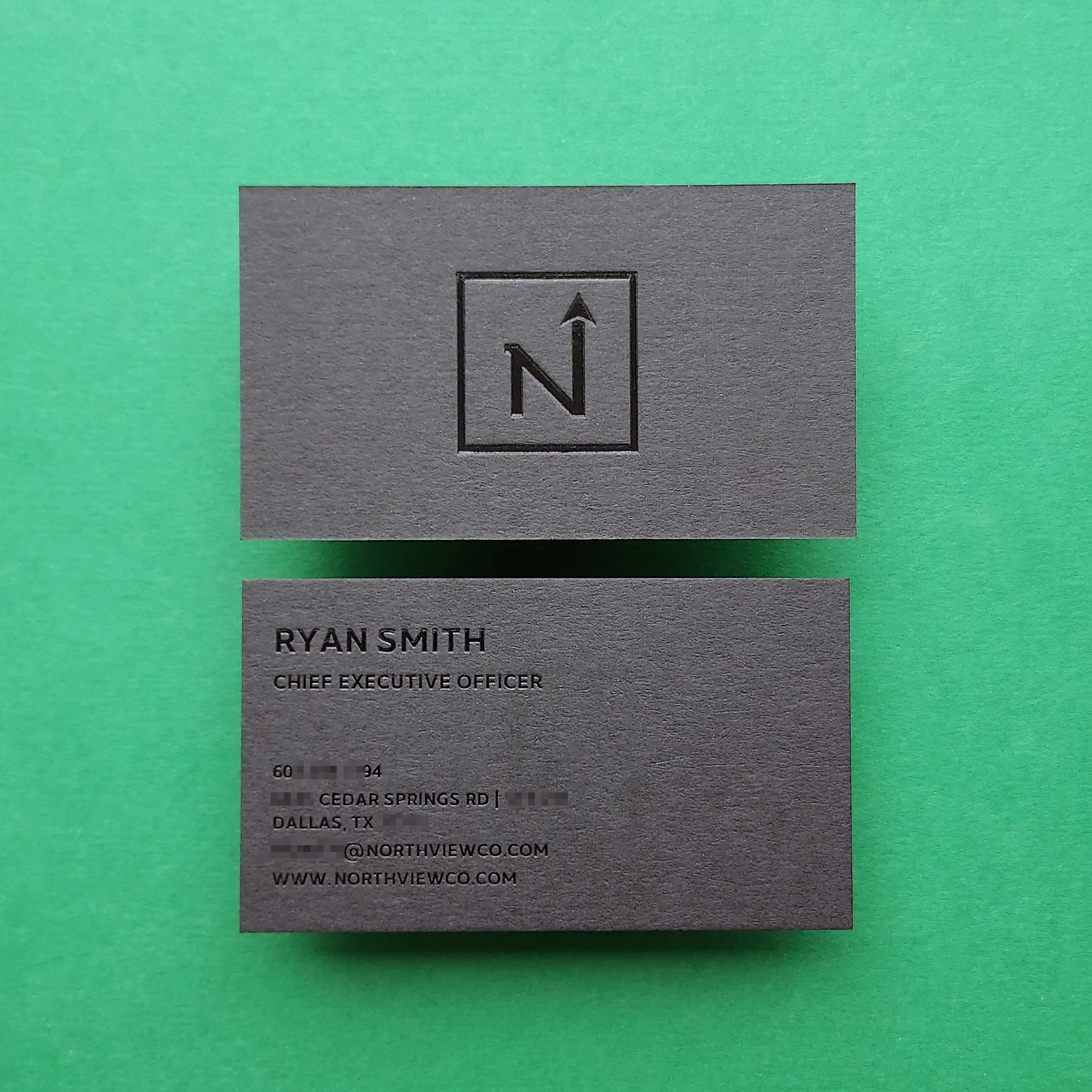 Buy Minimalist Custom Black Business Cards – Black Foil Finish | OddPlanPrint