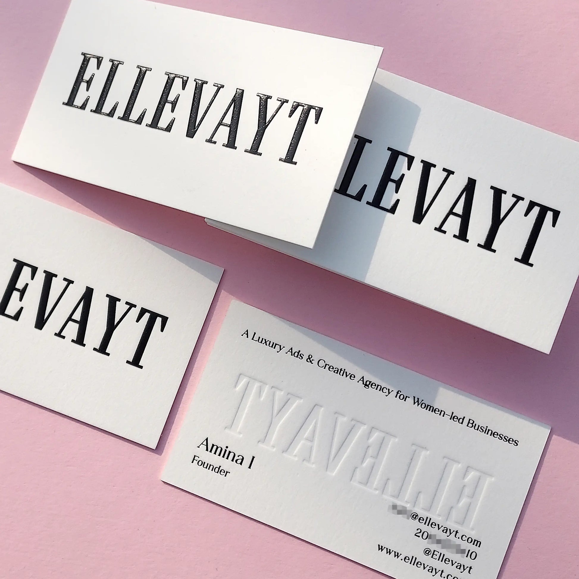 Buy Unique Embossed Business Cards – Asymmetric Raised Pattern | OddPlanPrint