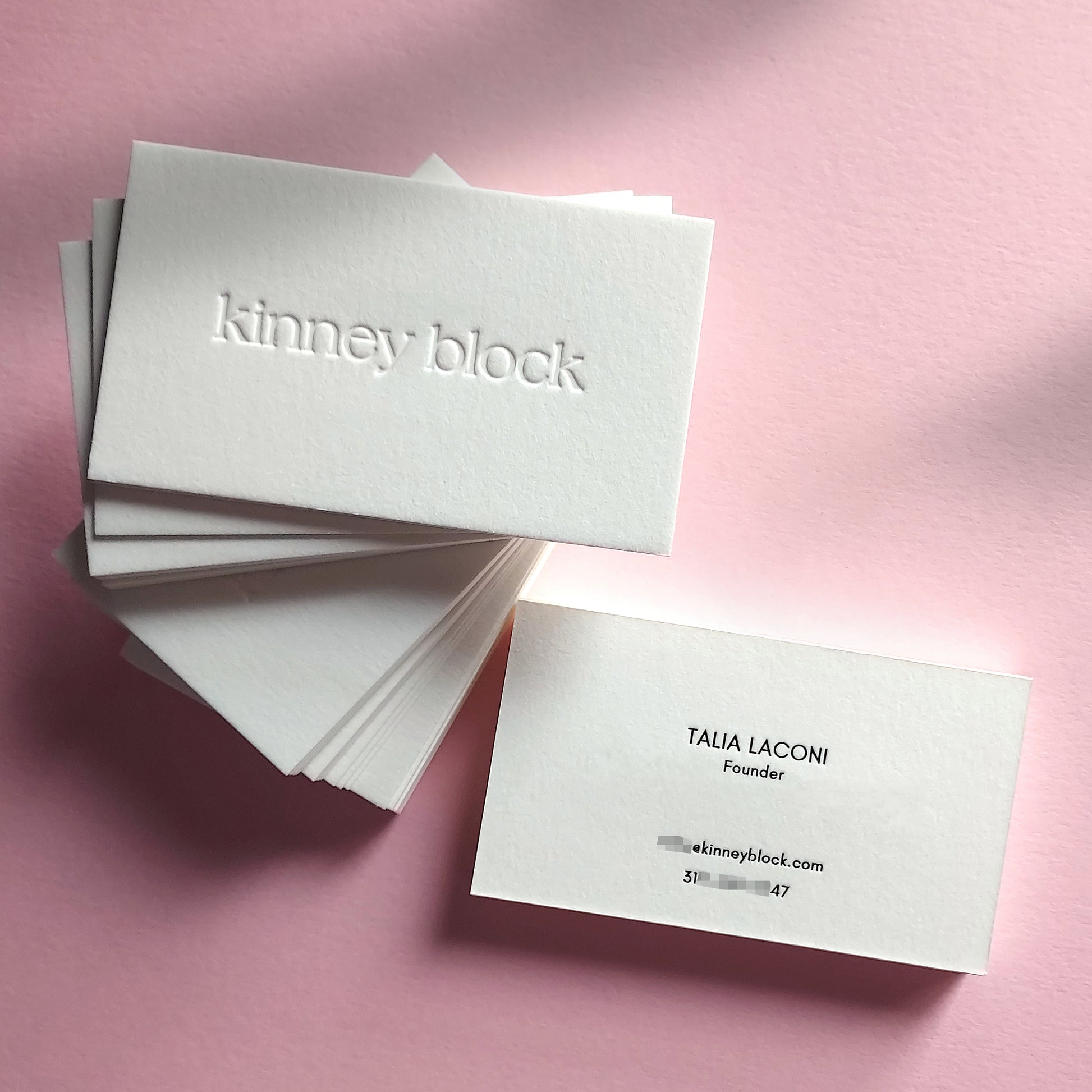 High-end branding card with detailed impression