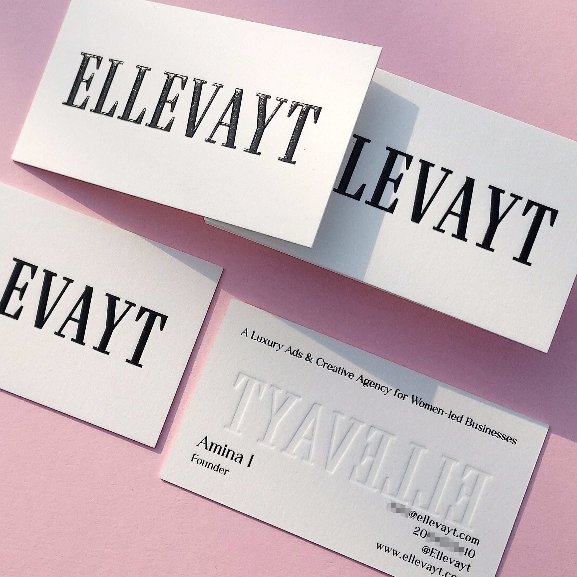 Quick shipping embossed card with foil highlights