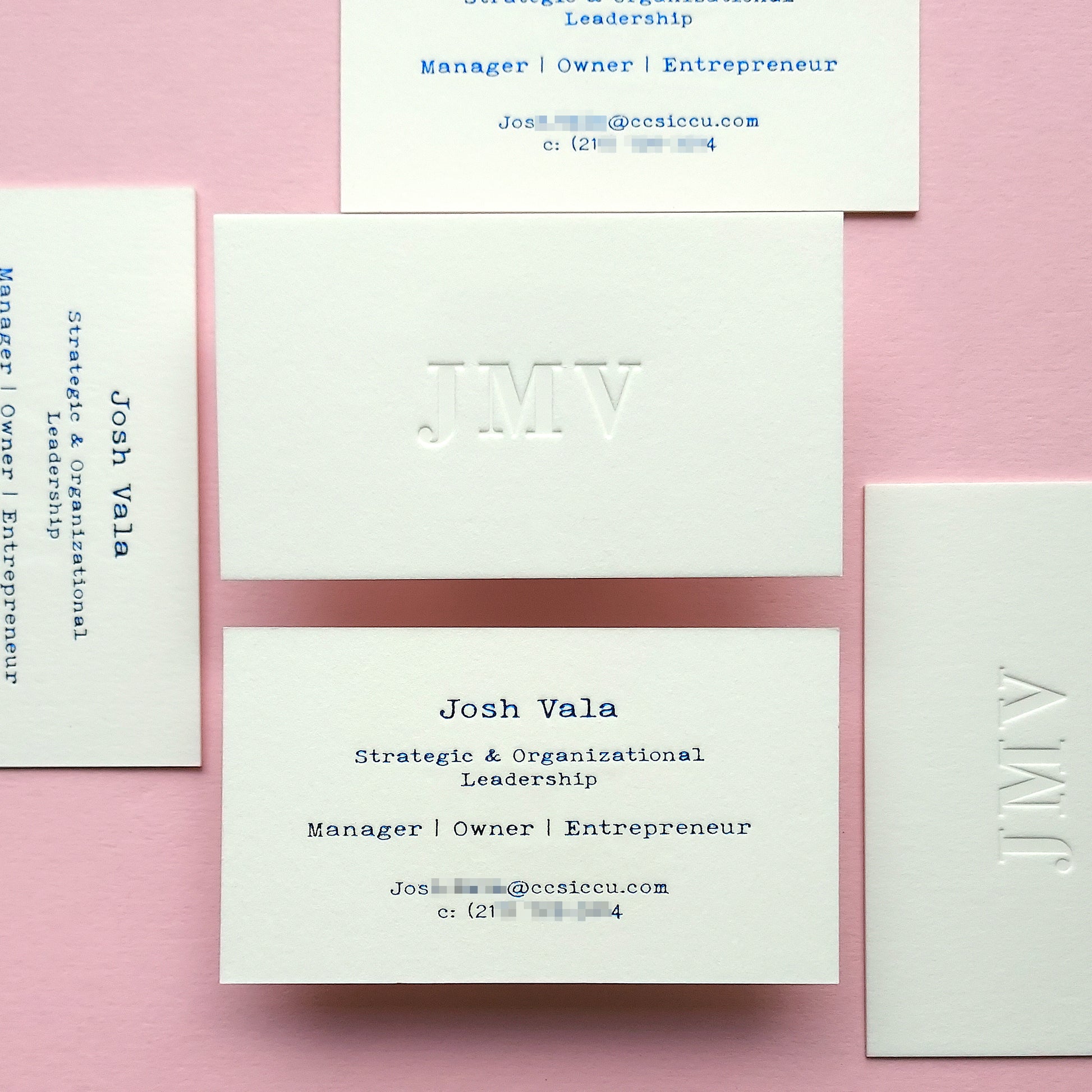 Cotton identity card for elegant presentations