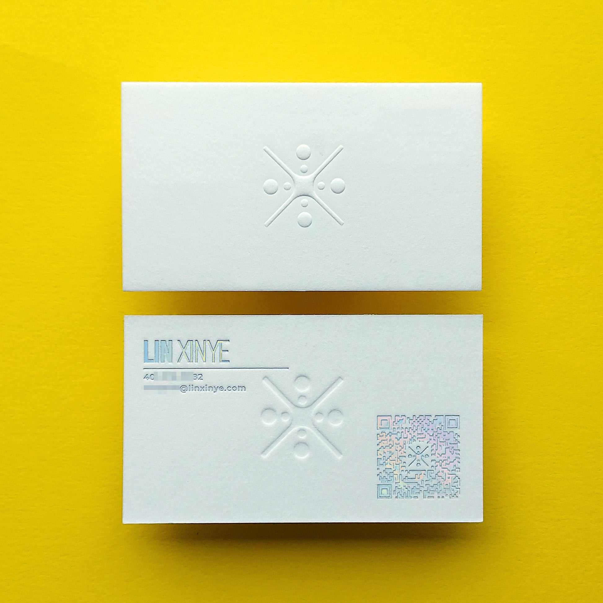 Letterpress card with rich cotton base