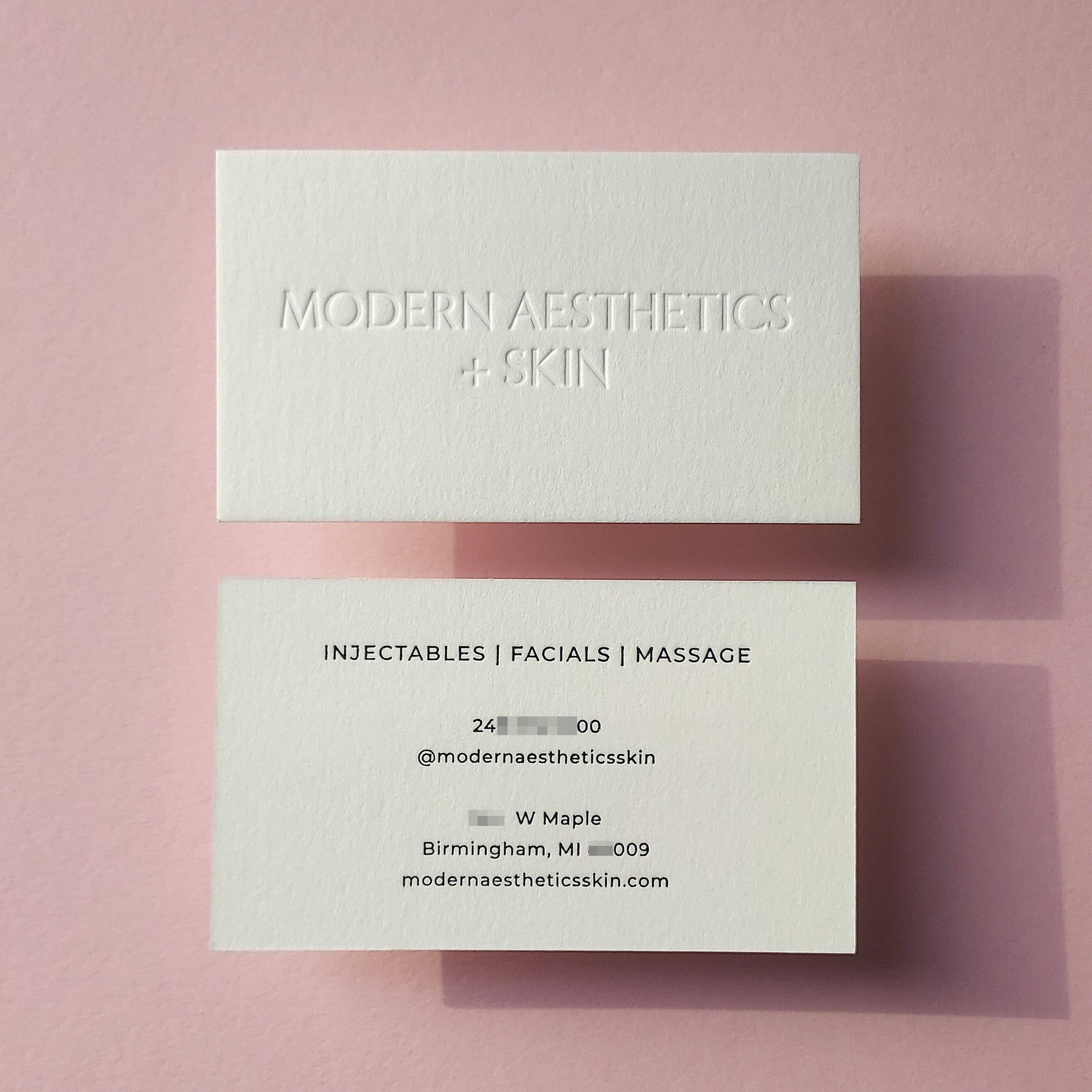 Deep impression professional card for elegant presentations