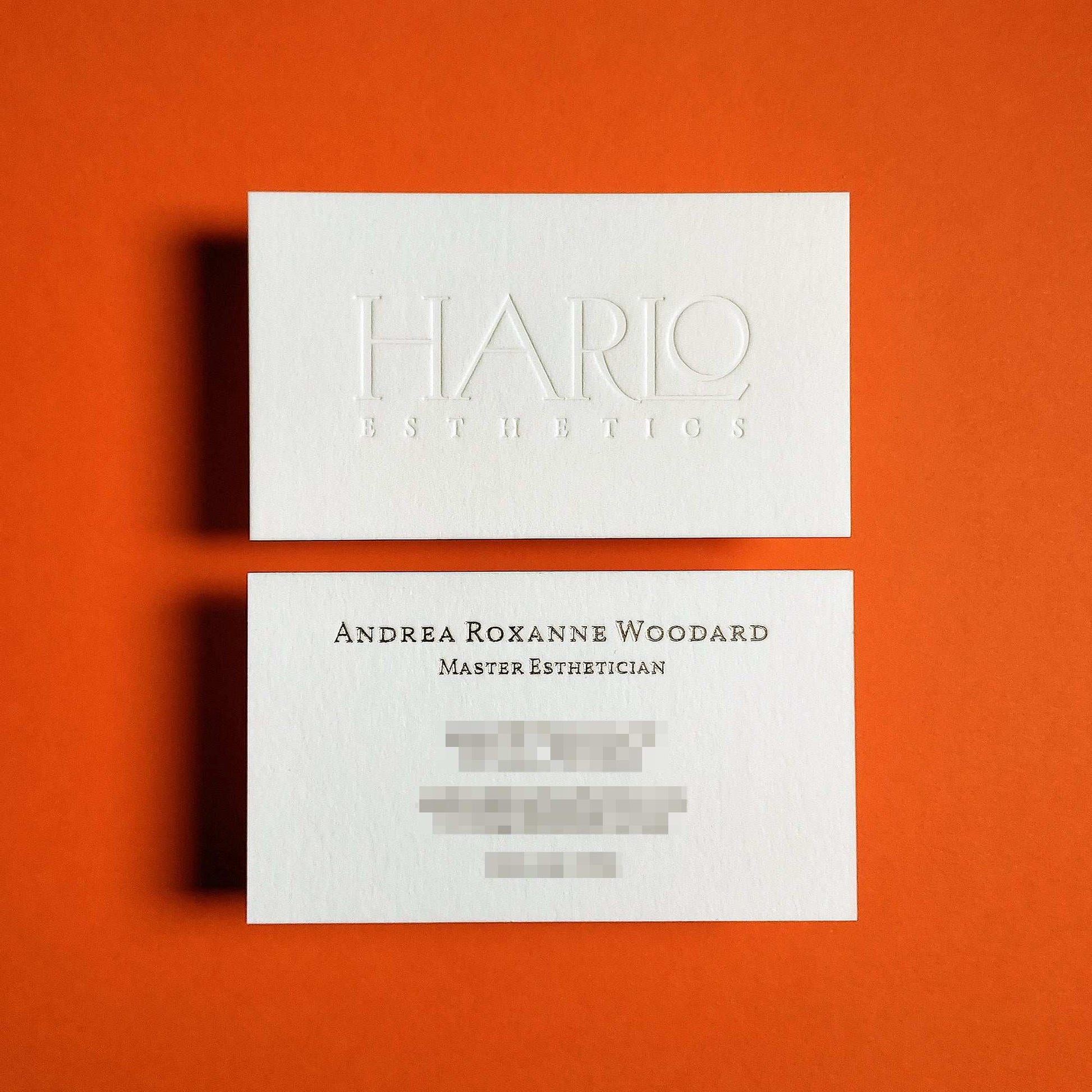 Luxury cotton card with edge-colored design