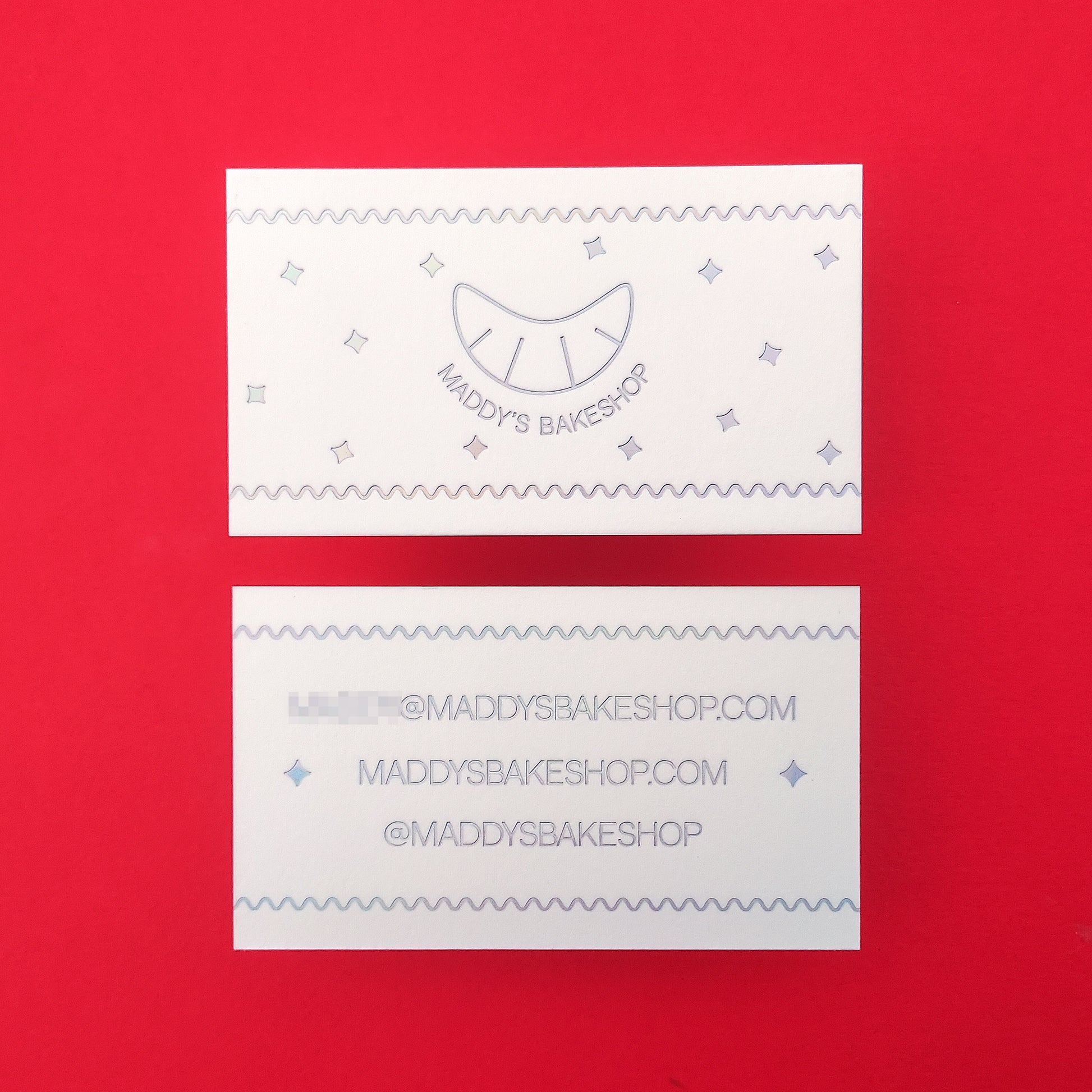 Thick cotton card with clean foil design