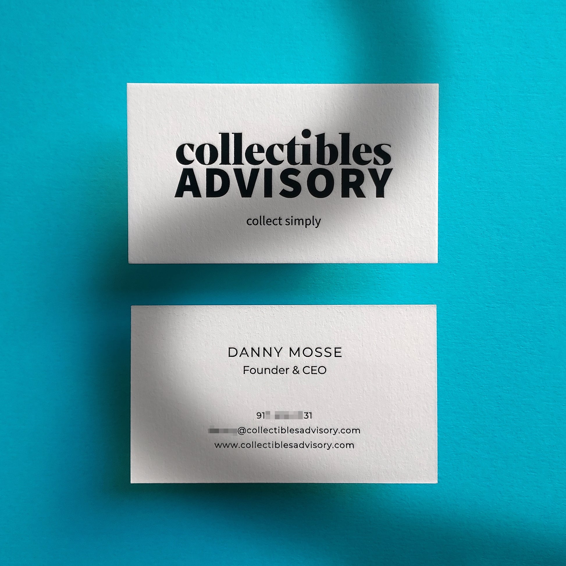Luxury embossed card with deep texture
