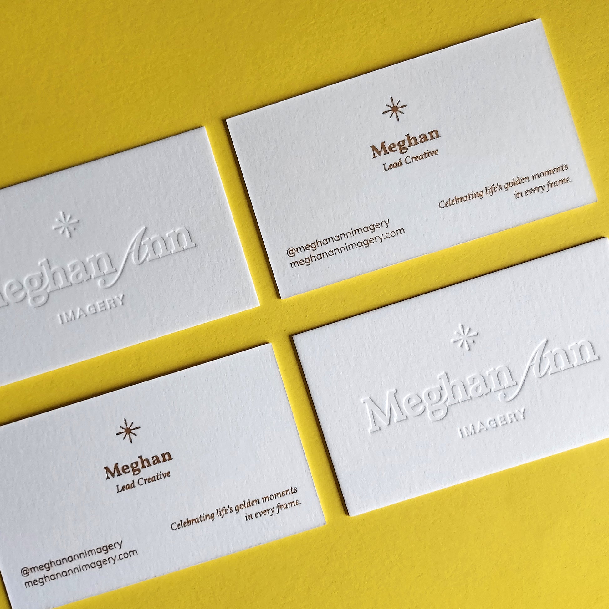 Artisan cotton card with subtle branding
