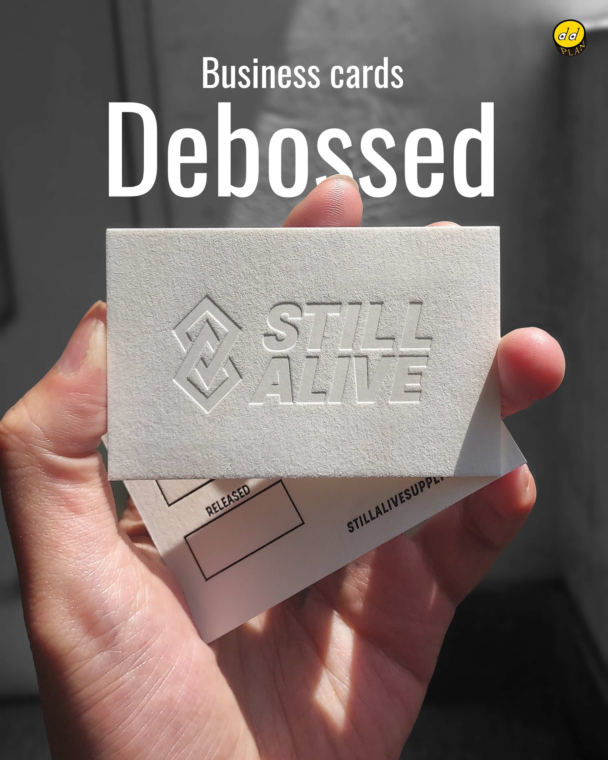 Tailored branding card with clean typography