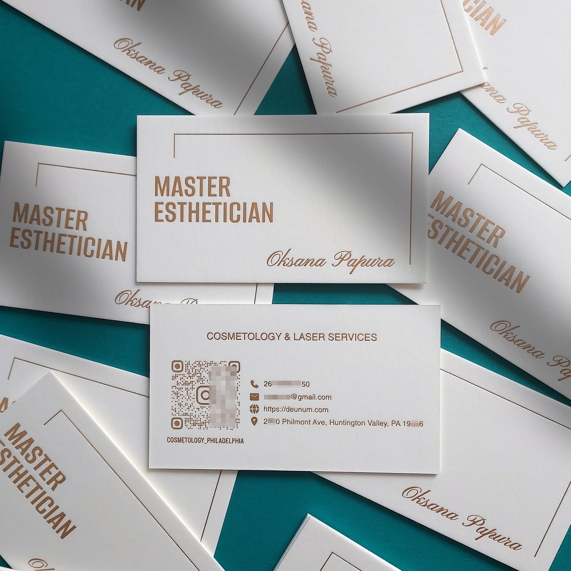 Affordable thick cotton card with embossed print