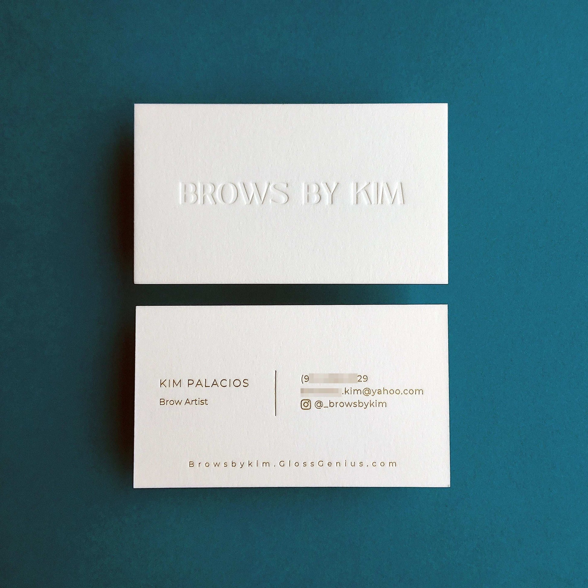 Premium identity card with subtle letterpress