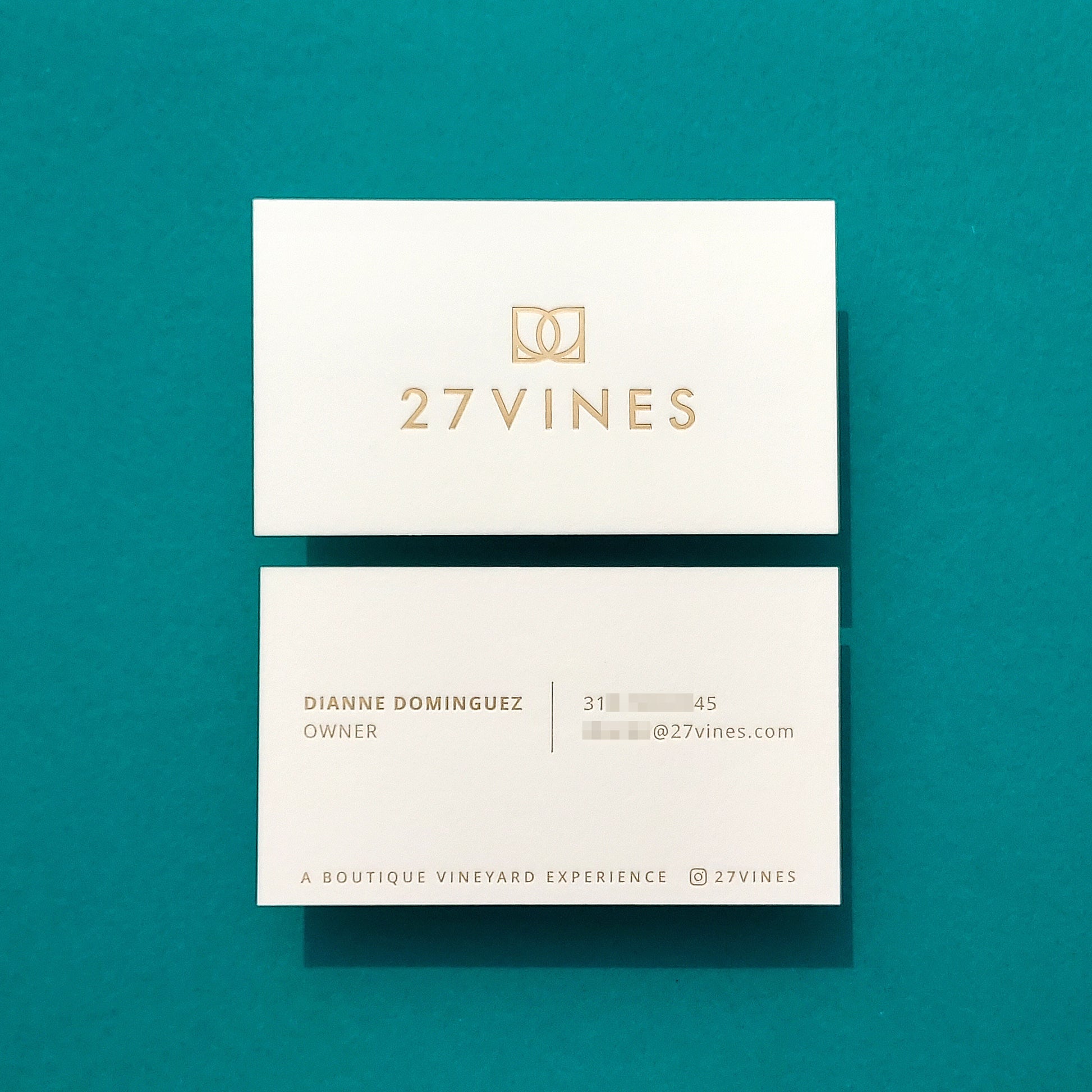 Premium embossed identity card for branding