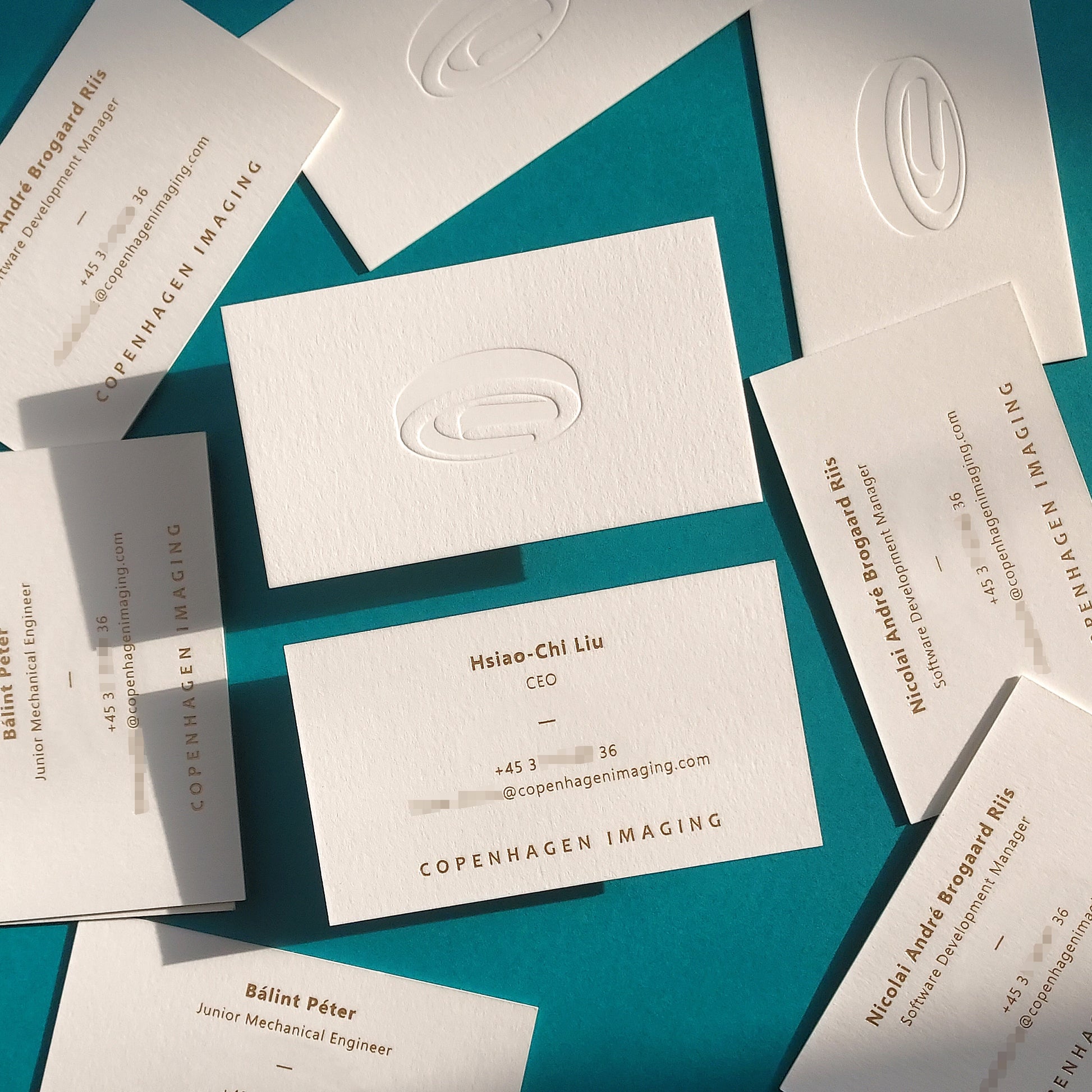 Elegant branding card with custom press