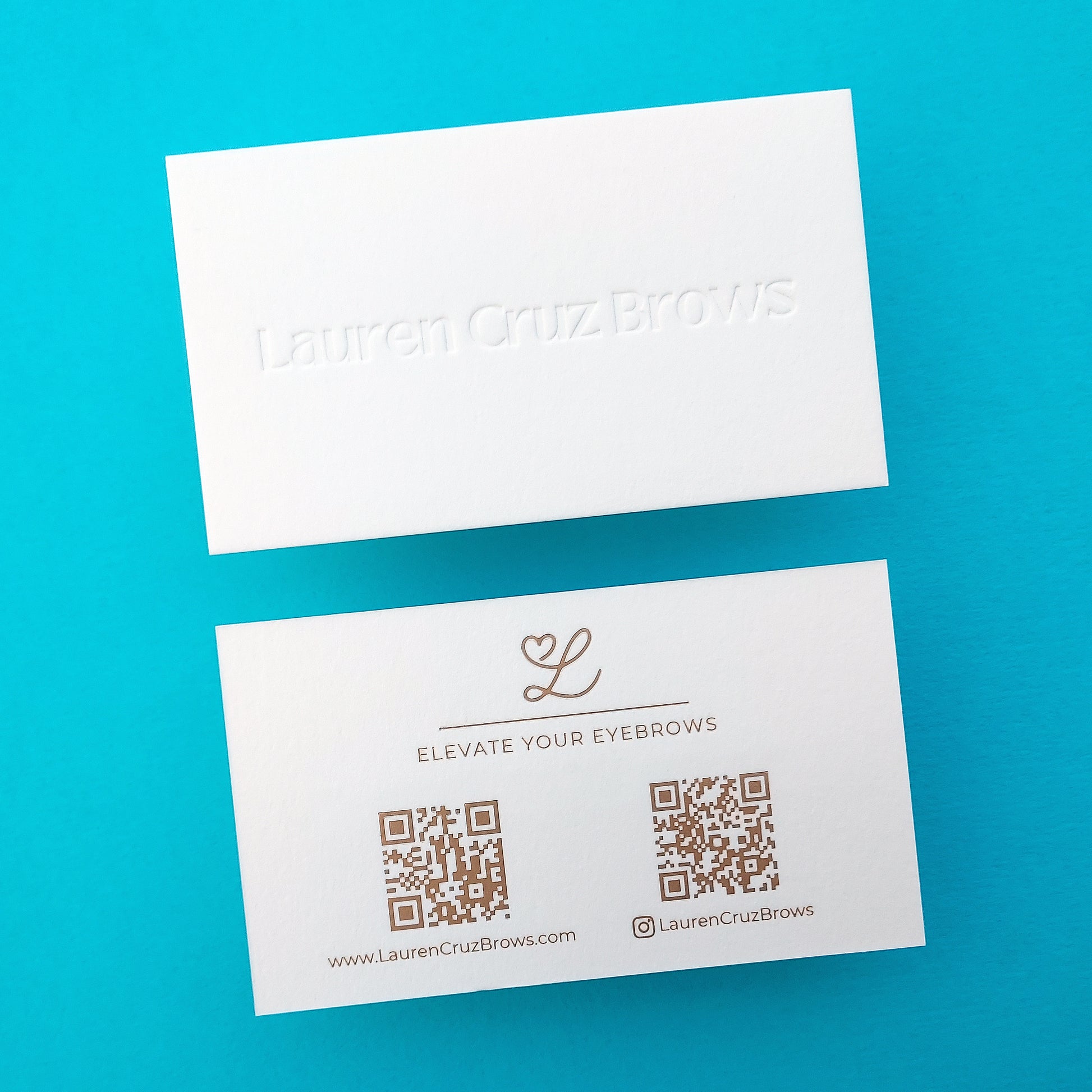 Custom letterpress cotton card with texture