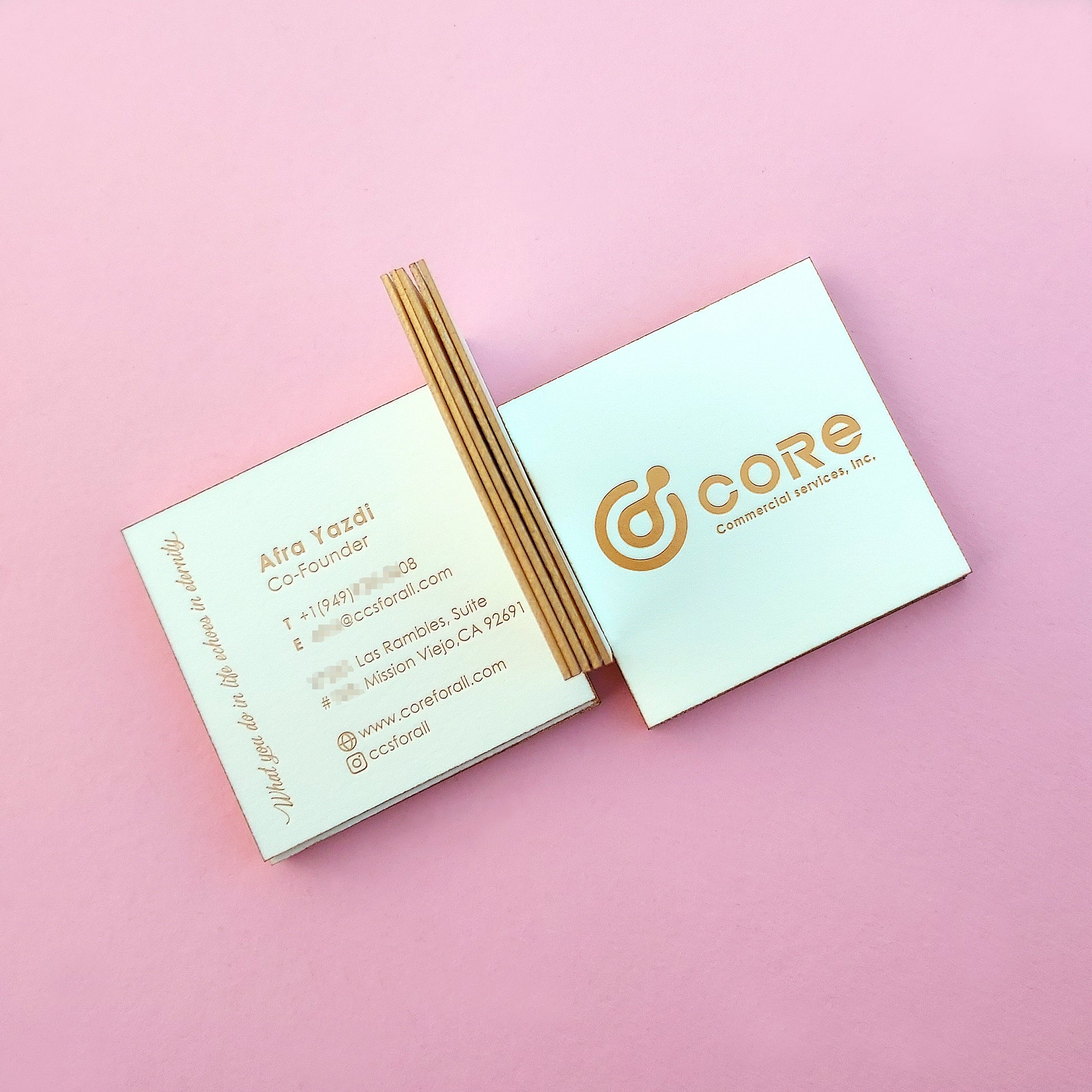 Luxury letterpress cotton business card