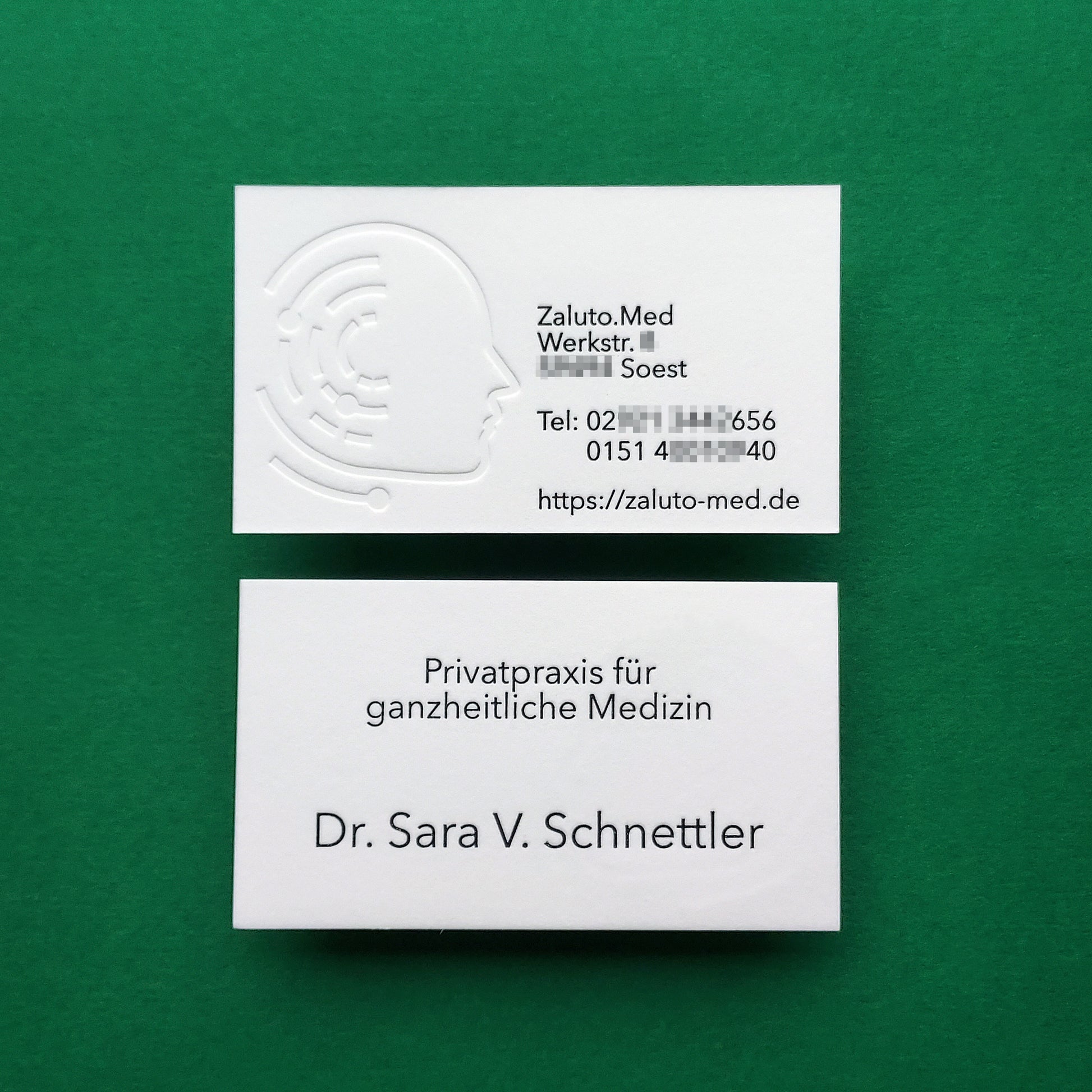 Premium identity card with subtle letterpress