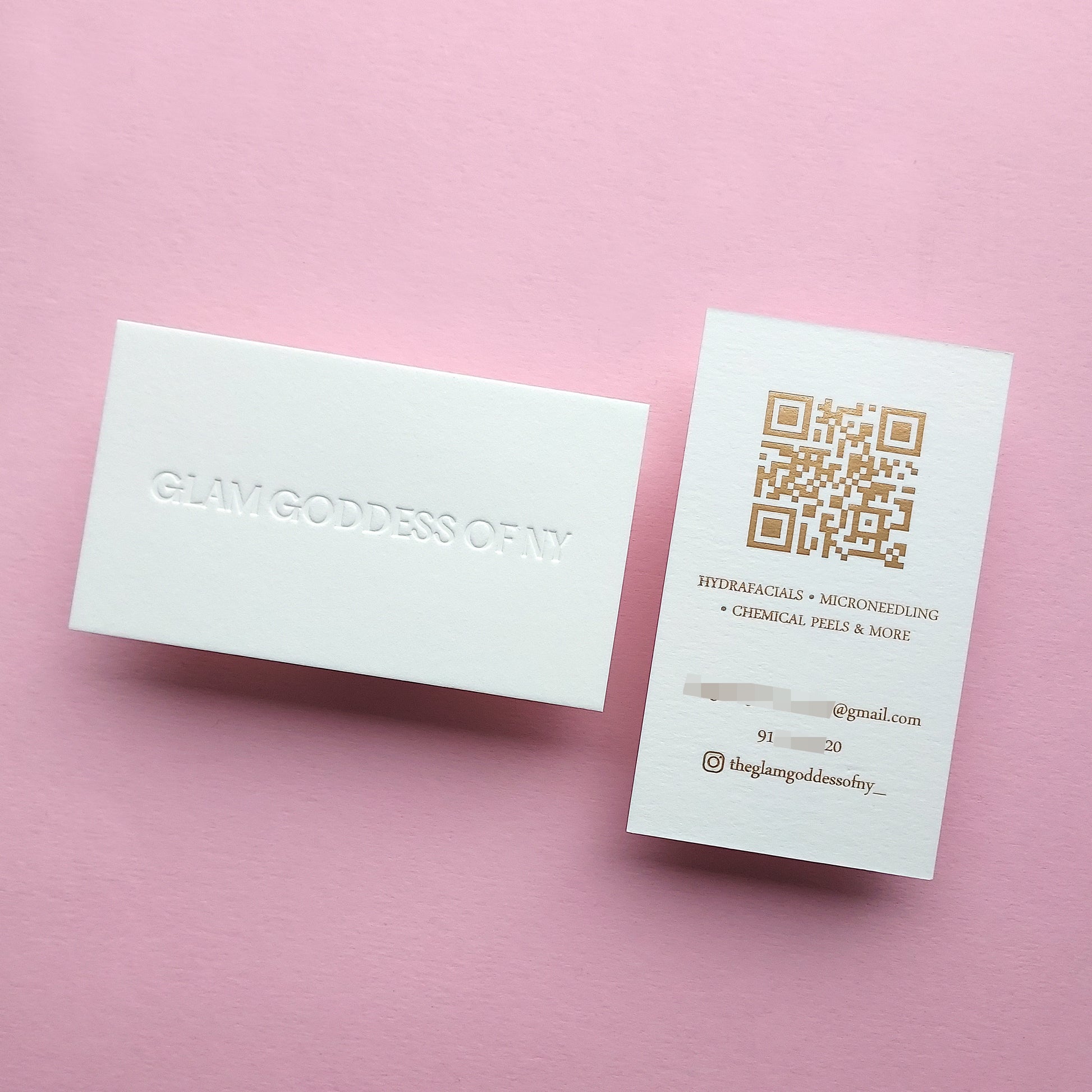 Premium letterpress card on cotton stock
