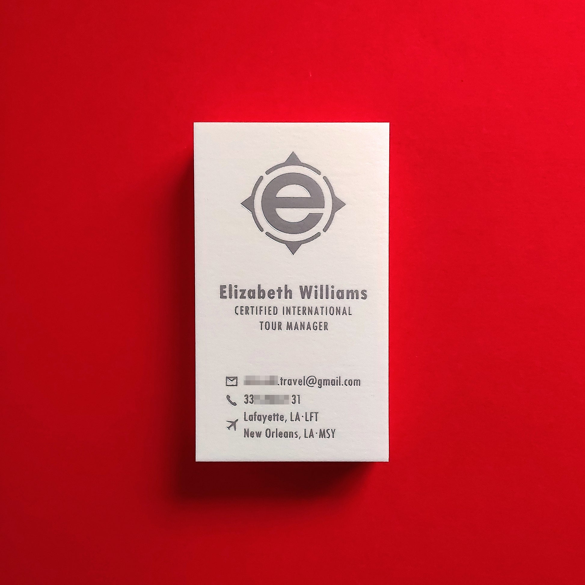 Soft cotton card with foil branding