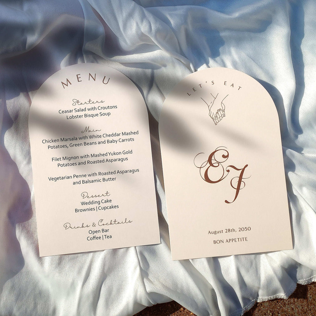 Custom wedding thank you card with ripple shape and premium print