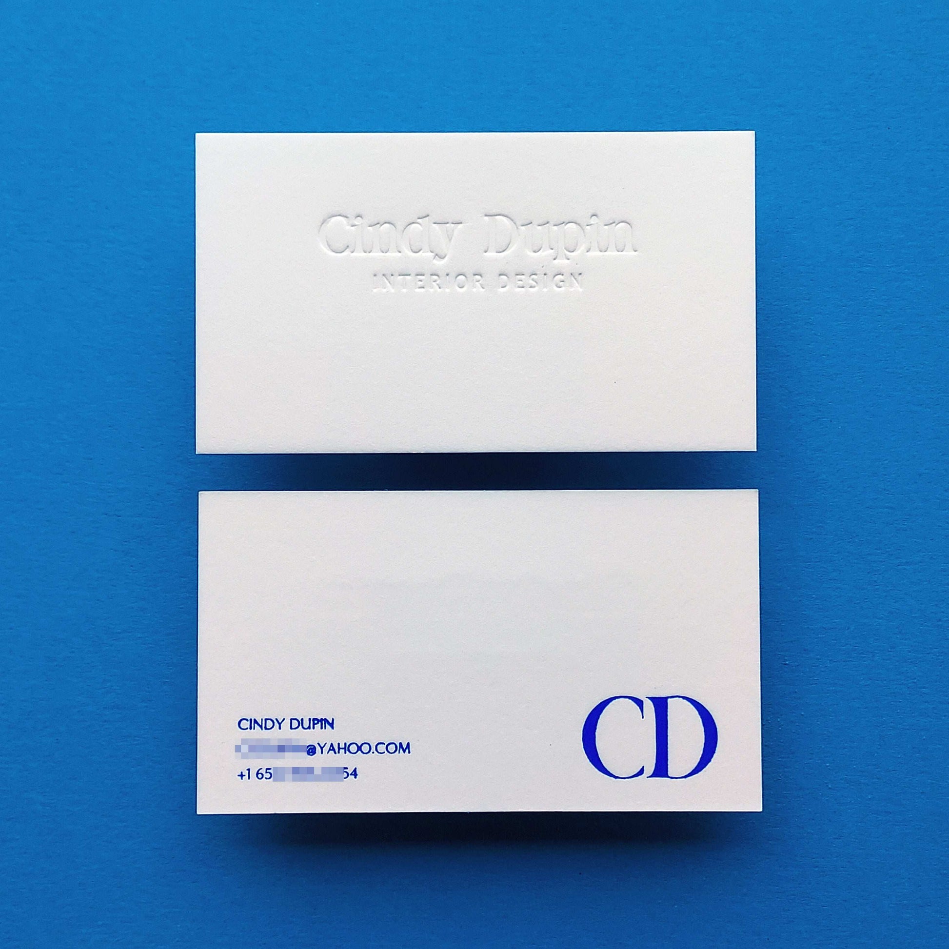 Bespoke professional card with gold foil