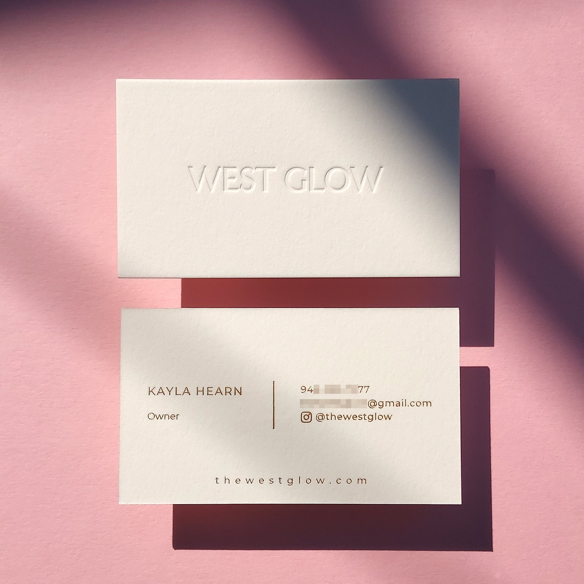 Letterpress professional card with gold foil
