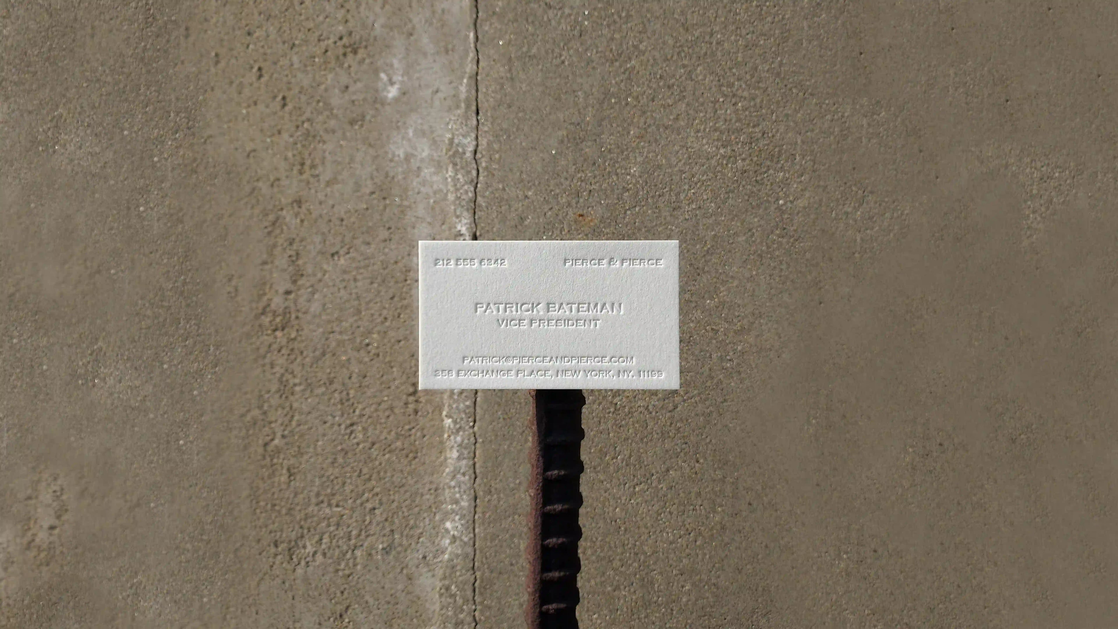 Letterpress business cards on thick 45pt stock designed with blind letterpress by OddPlanPrint.