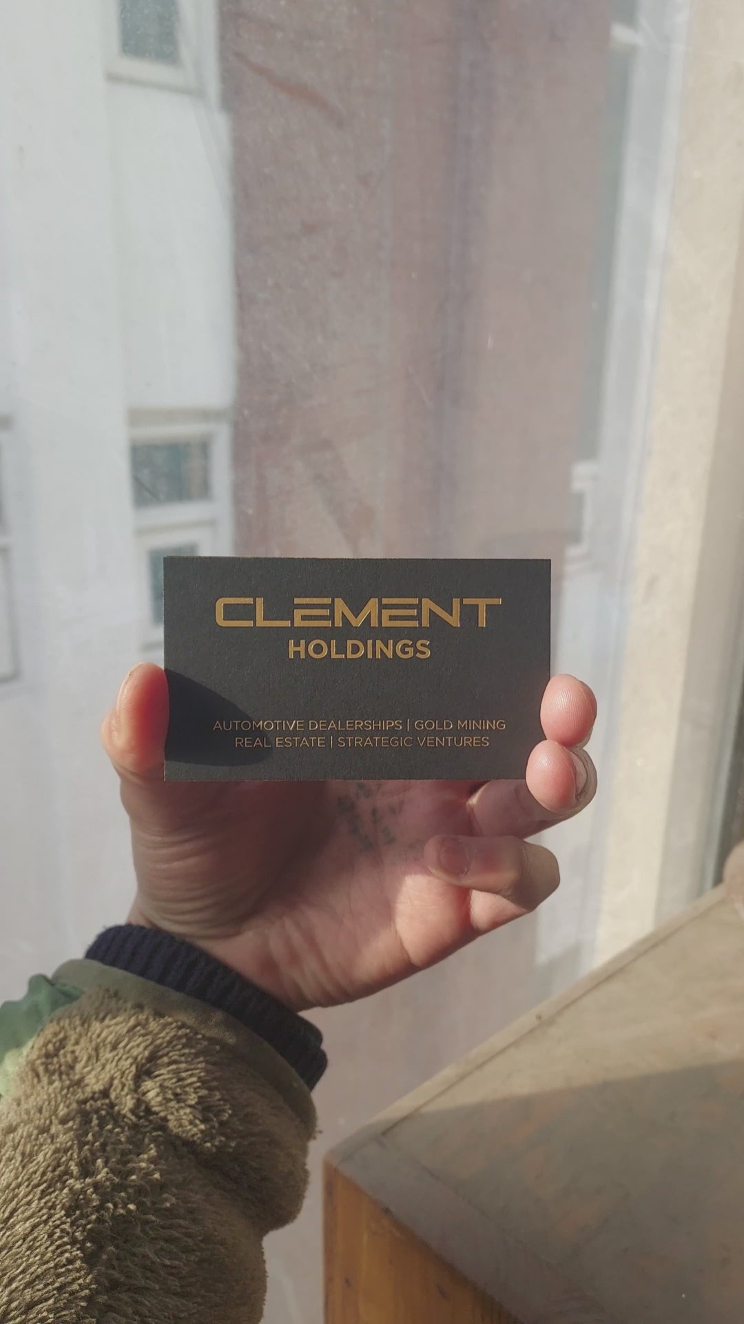 Luxurious black card with foil stamping and rush production