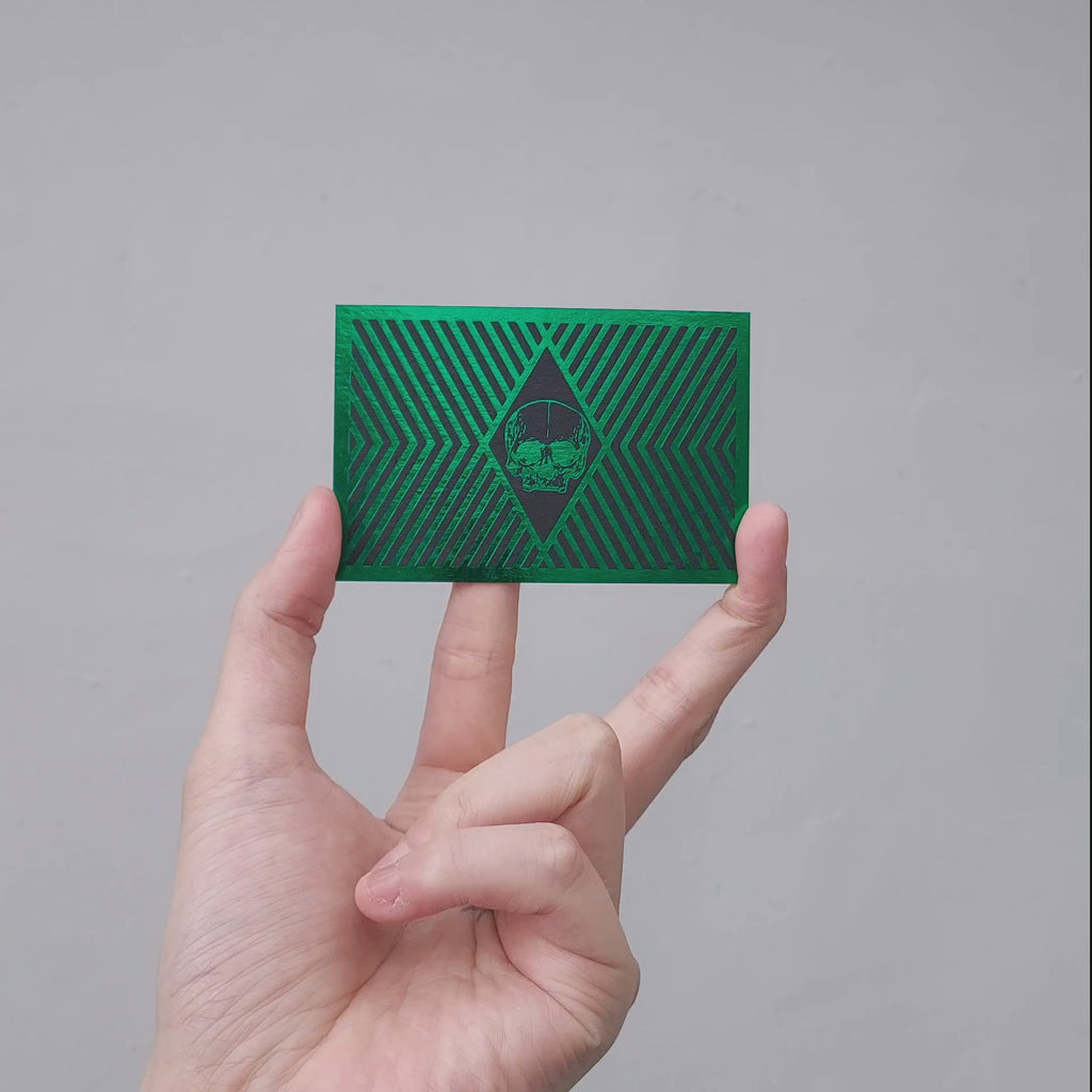Rush-ready black card with elegant emboss detail
