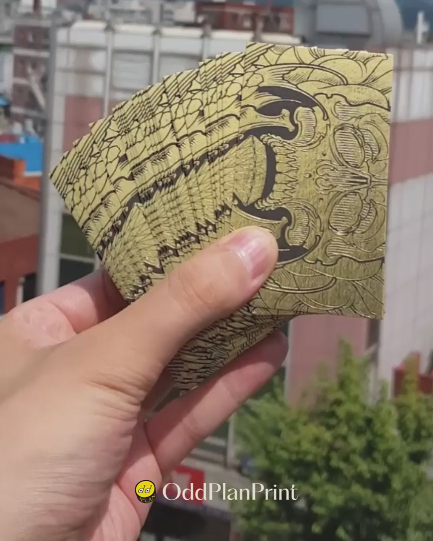 Luxury black business cards with gold painted edges by OddPlanPrint.