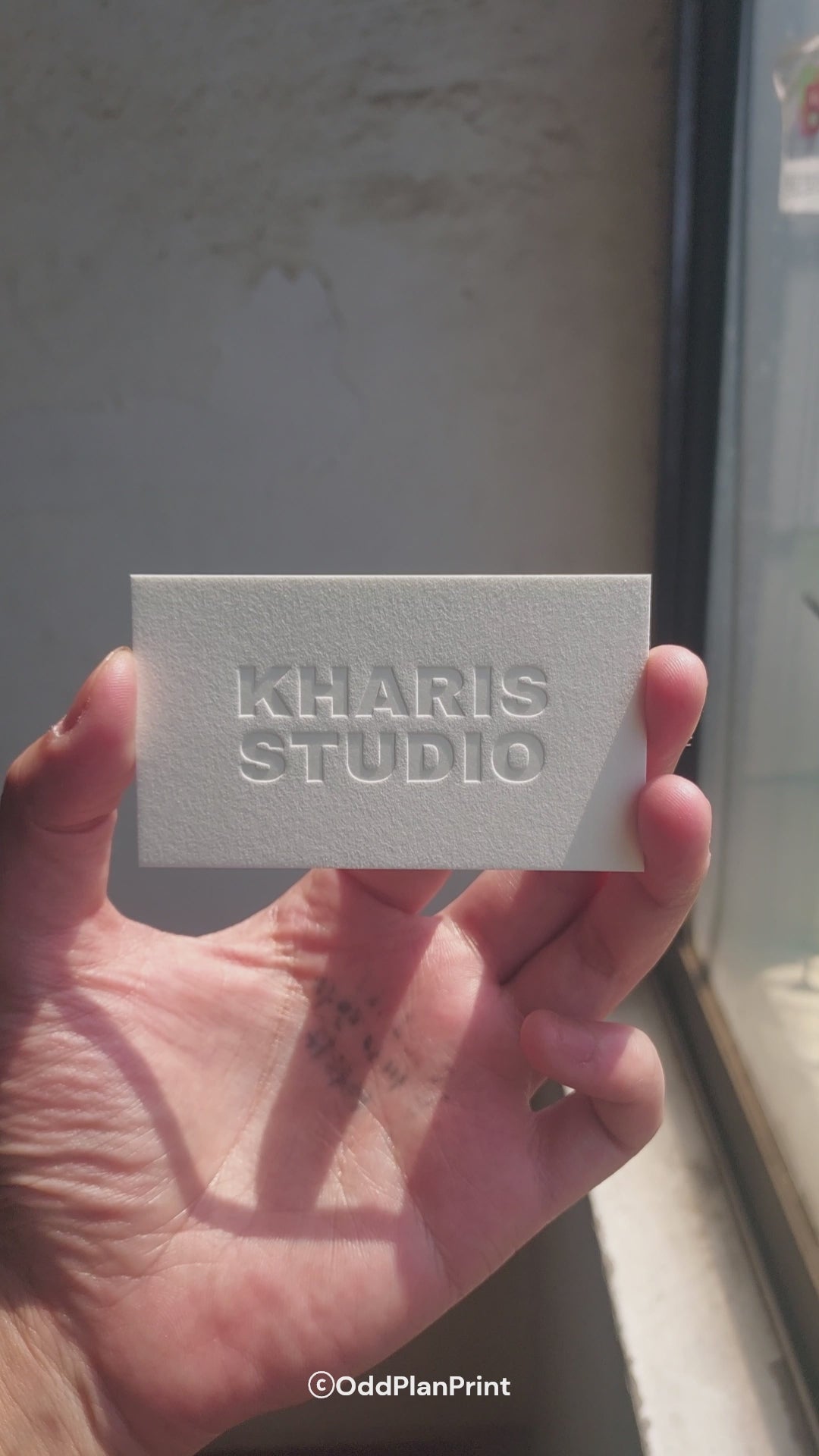 Fast-made letterpress cotton business card