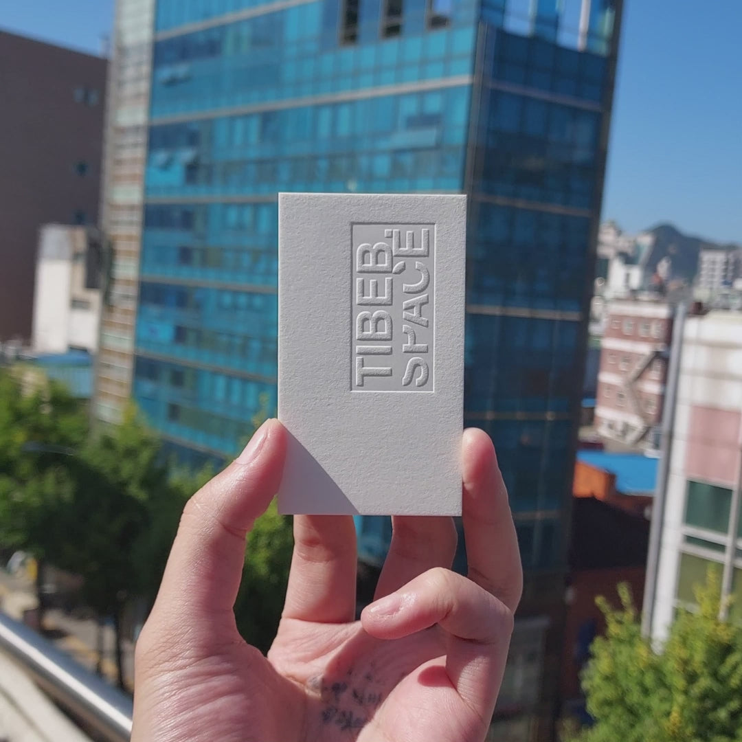 Luxury custom business card with handcrafted deboss details