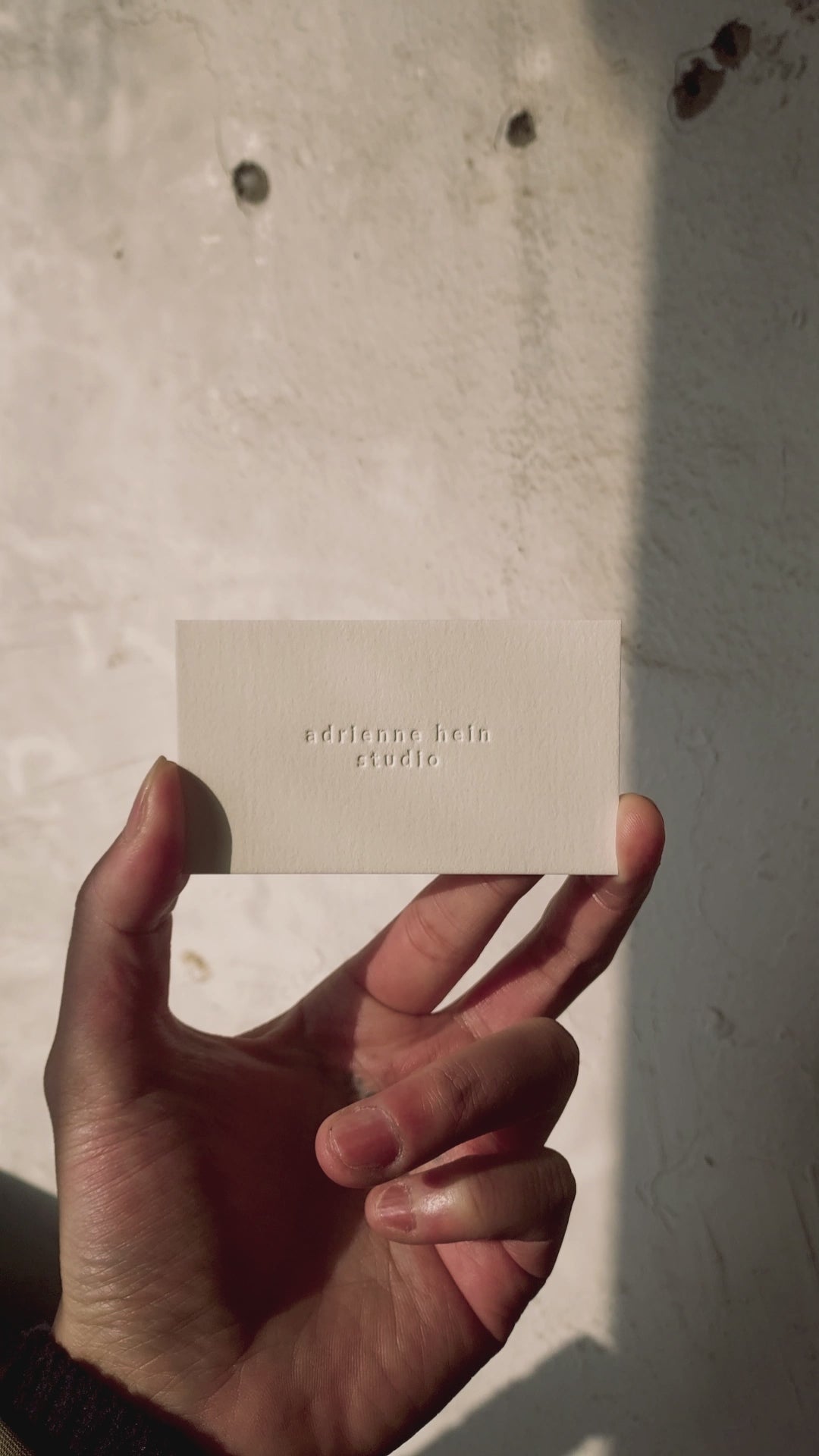 Elegant typographic design on cotton card